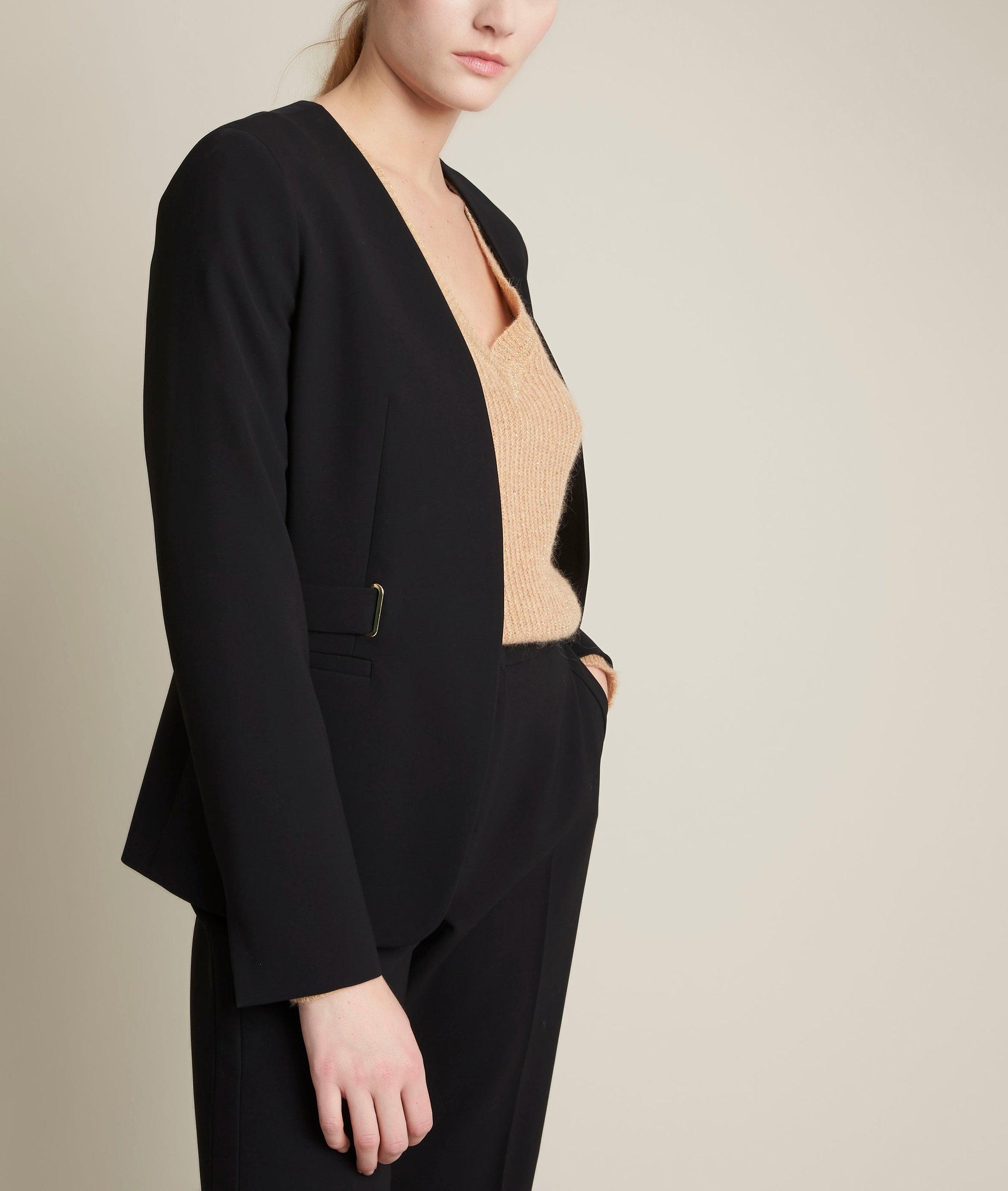 Veste en microfibre noire Beatrice Faume - seconde main