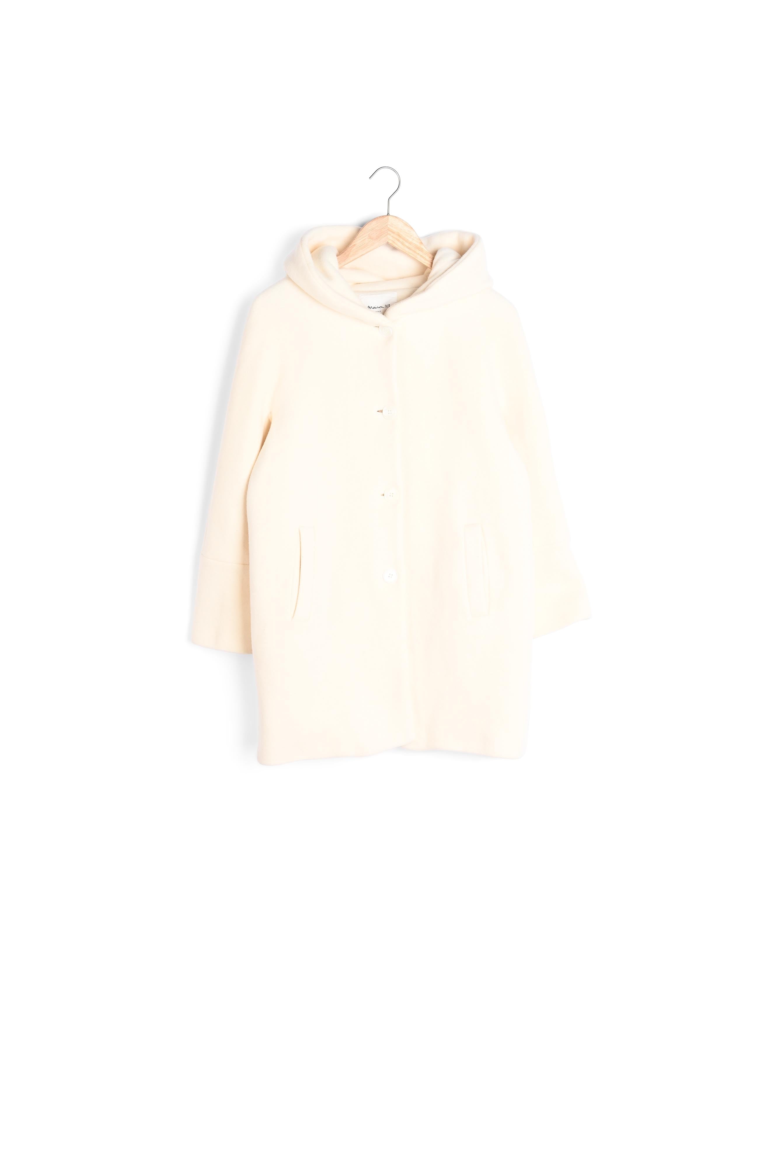 Manteau en laine mélangé crème Ocea Faume - seconde main