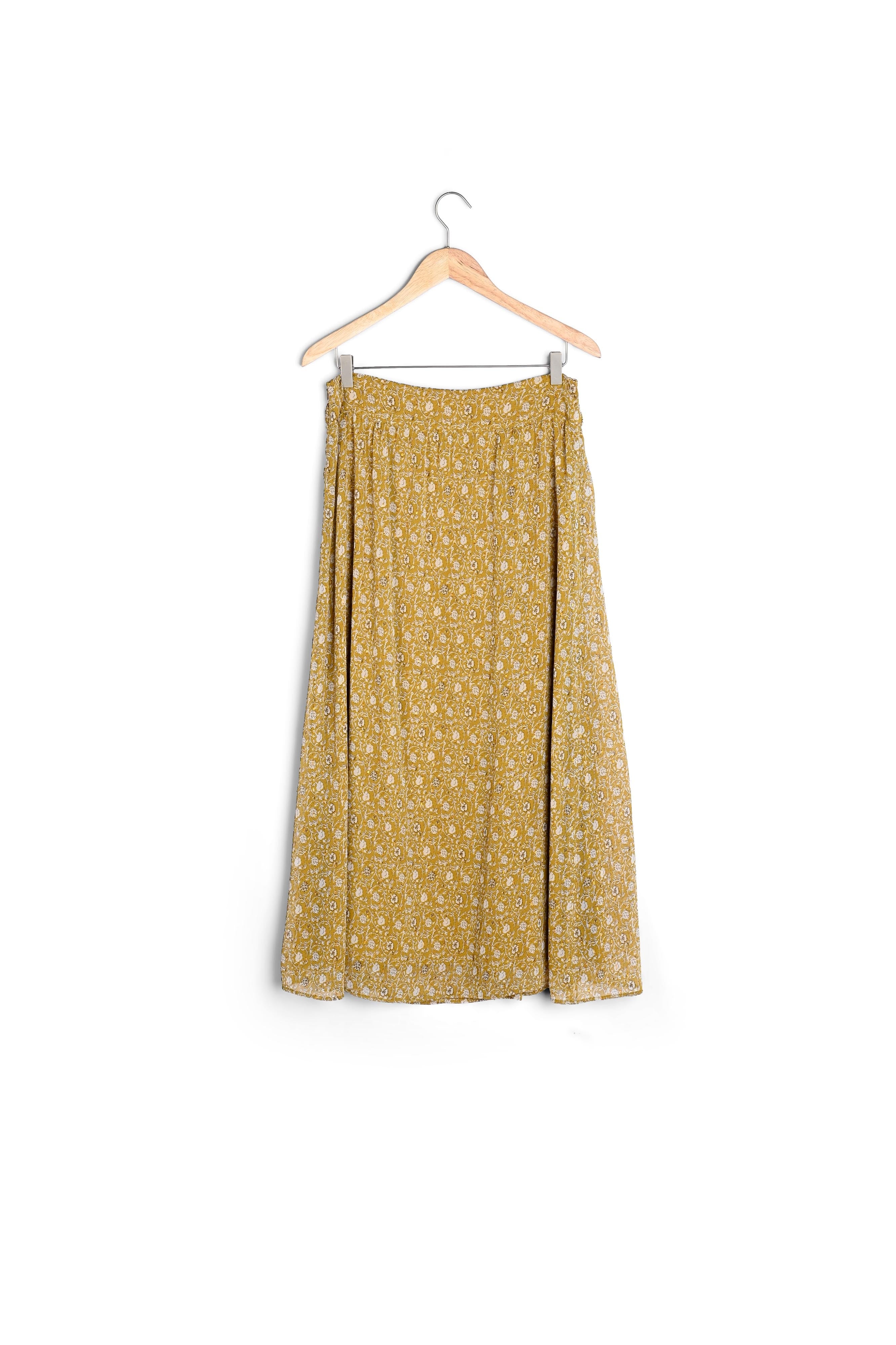 Jupe imprimée bronze Etel Faume - seconde main