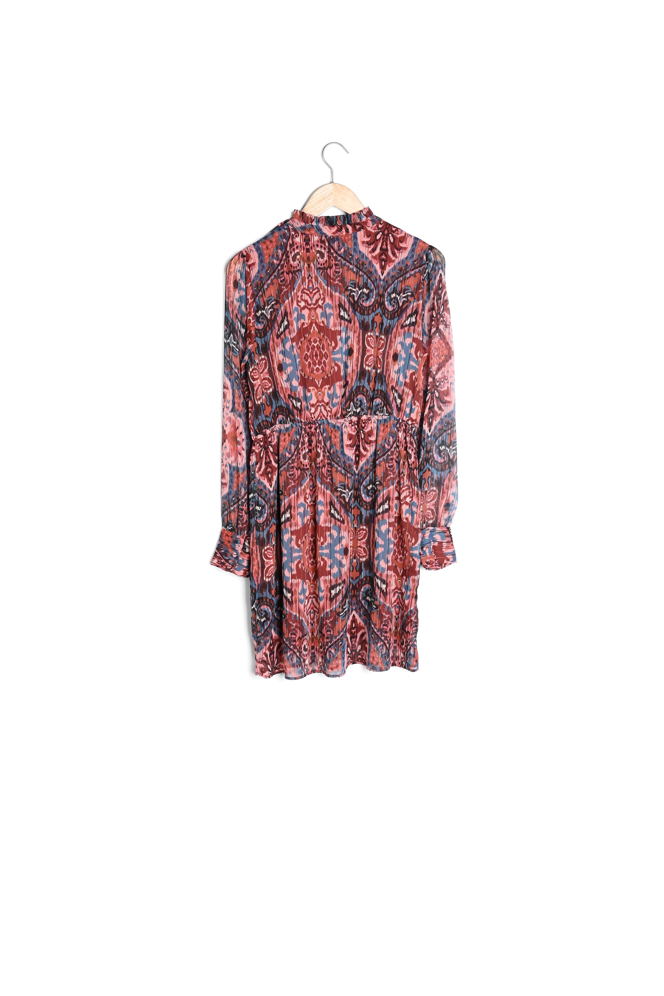 Robe courte imprimée rose Sixteen Faume - seconde main