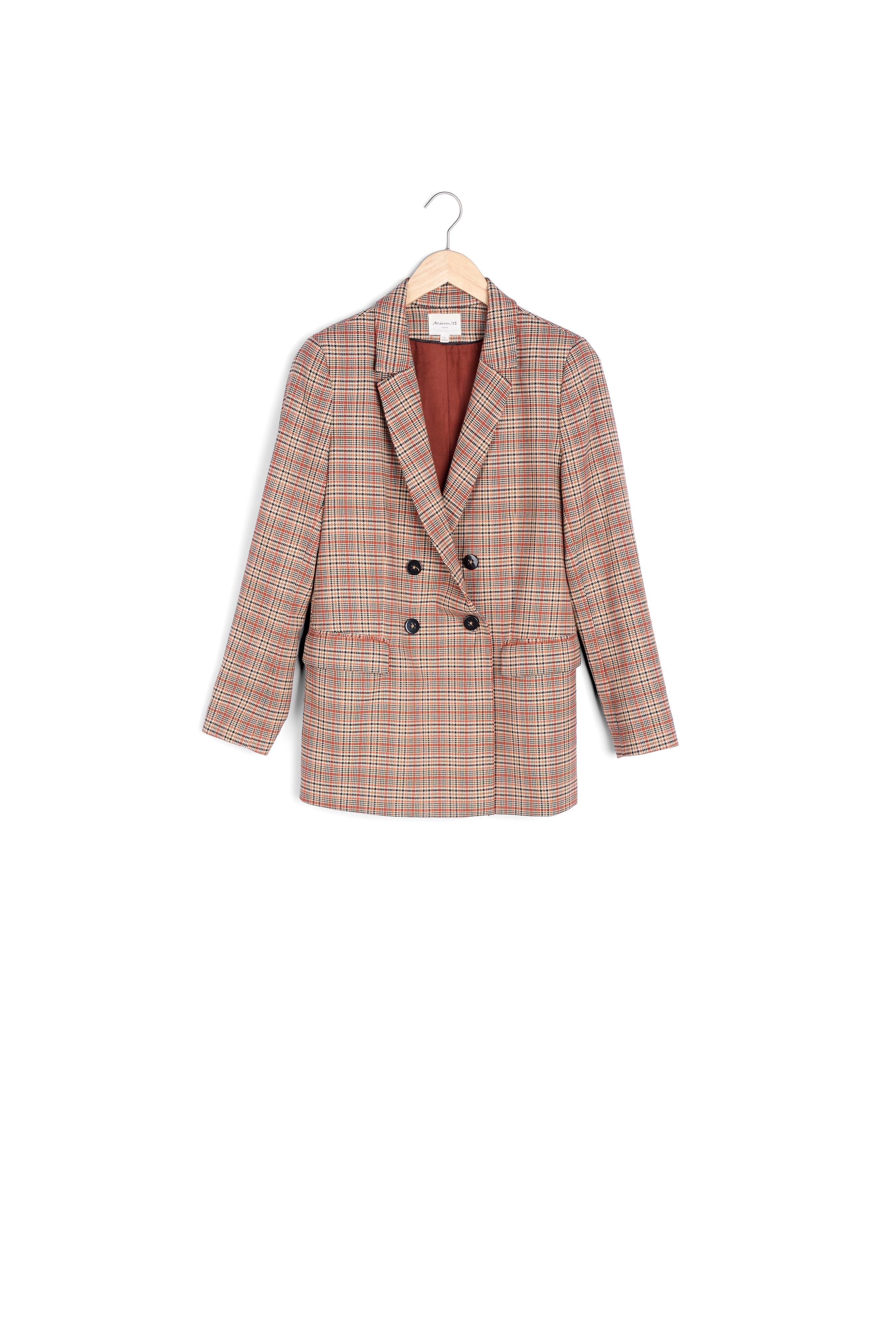 Veste longue à carreaux Florine Faume - seconde main