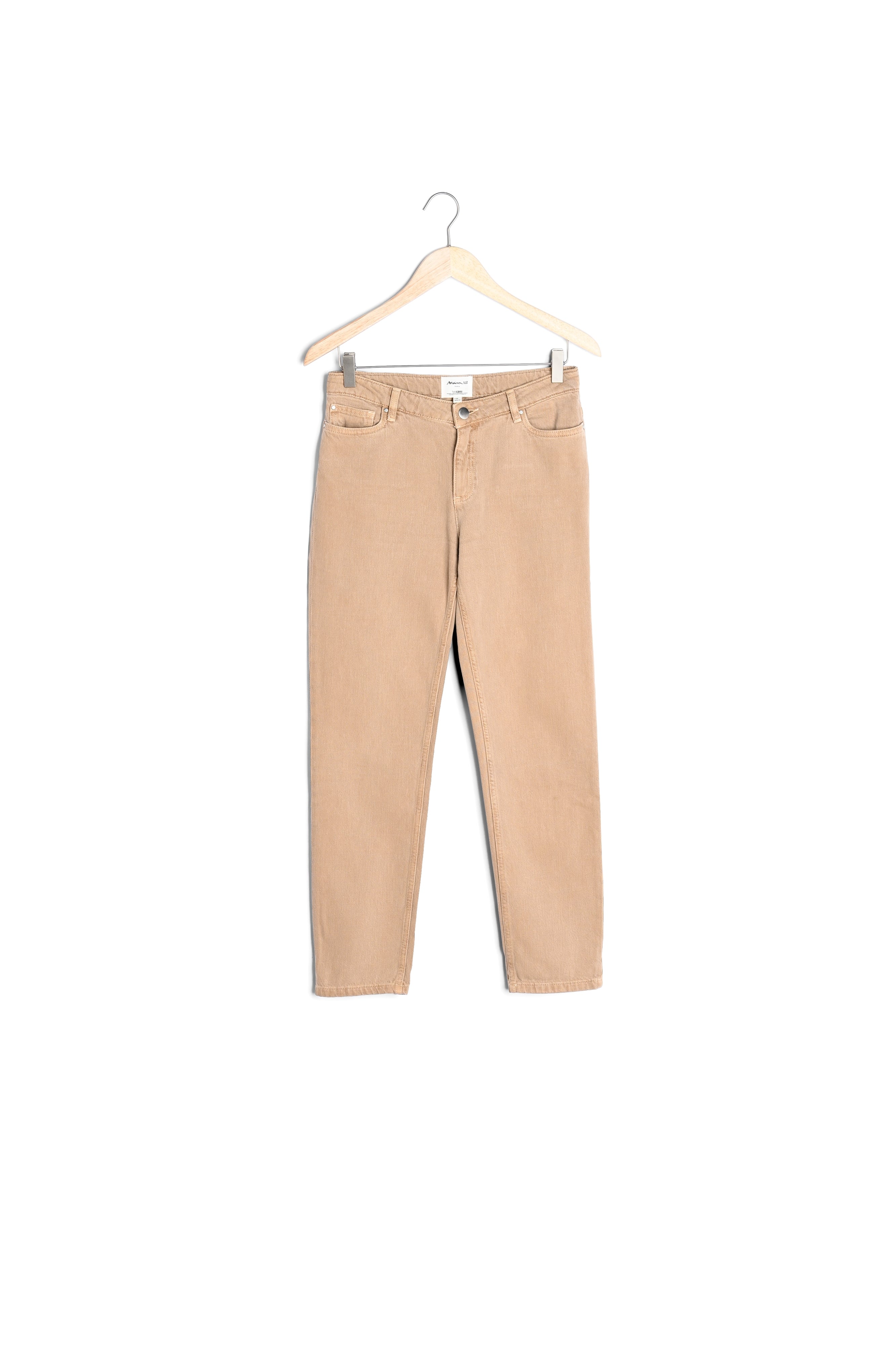 Jean en coton bio beige Prescilia Faume - seconde main