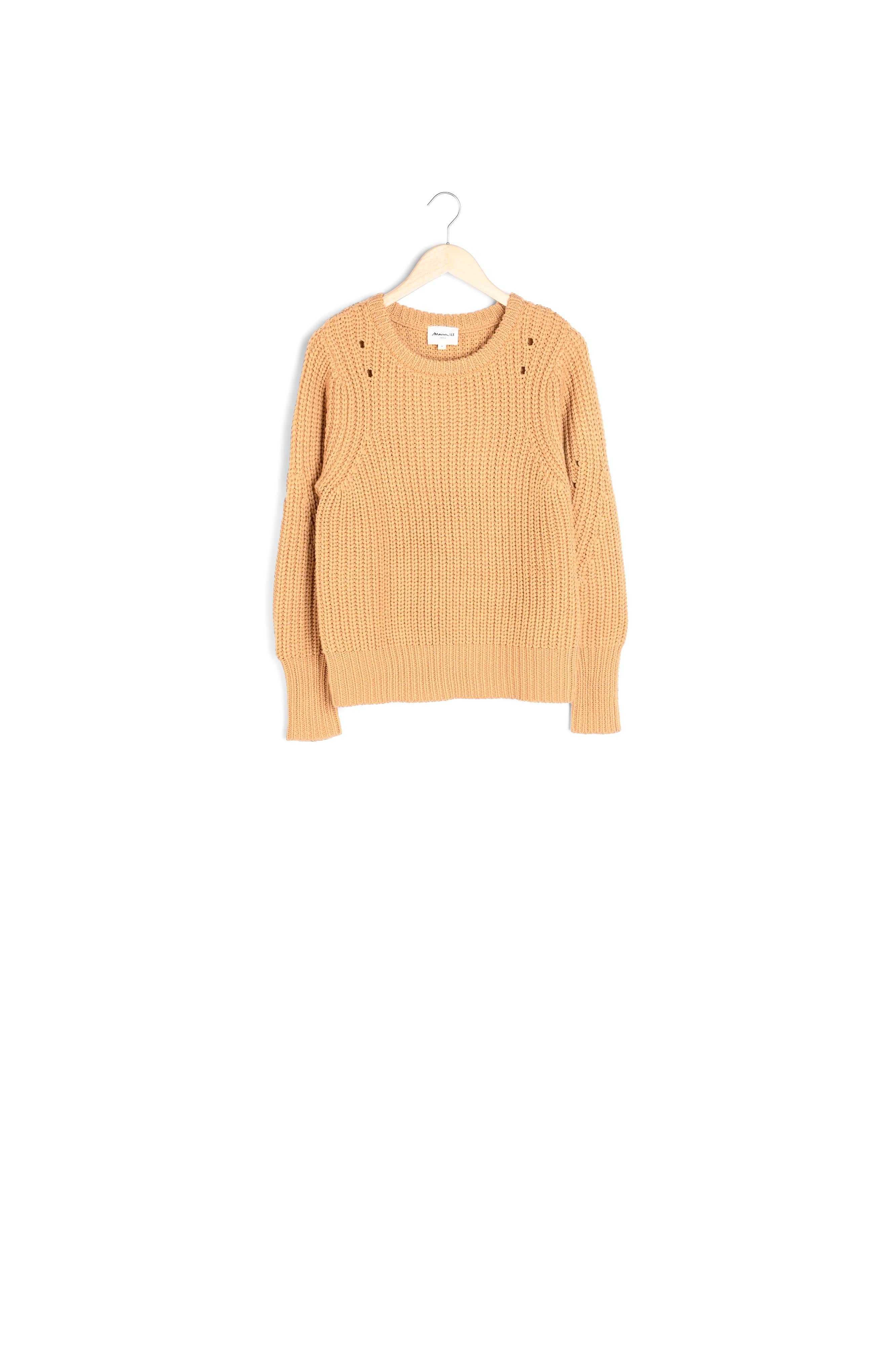 Pull XXL en laine camel Betsy Faume - seconde main