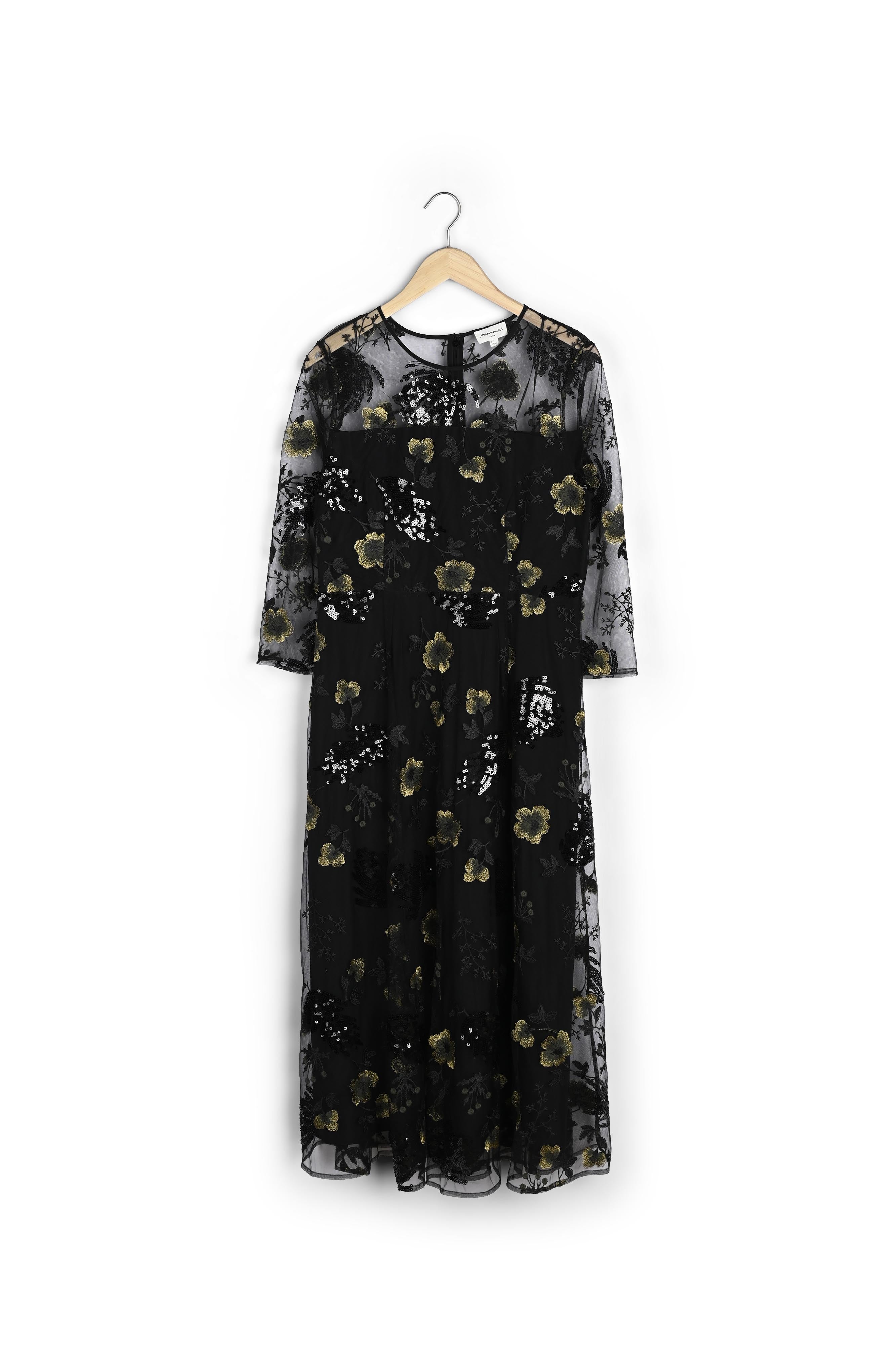 Robe longue brodée Royale Faume - seconde main