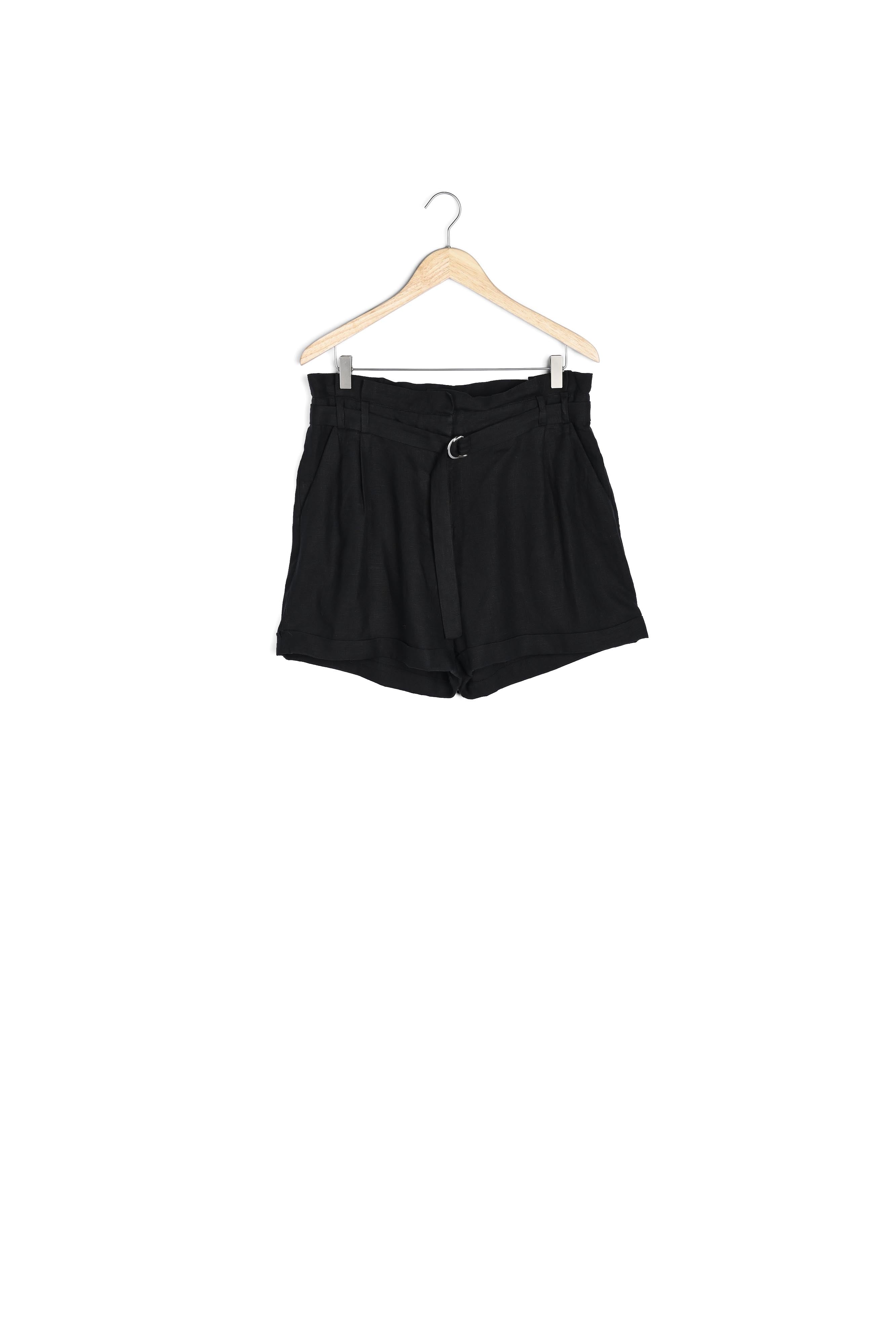 Short en lin responsable noir Siriel Faume - seconde main