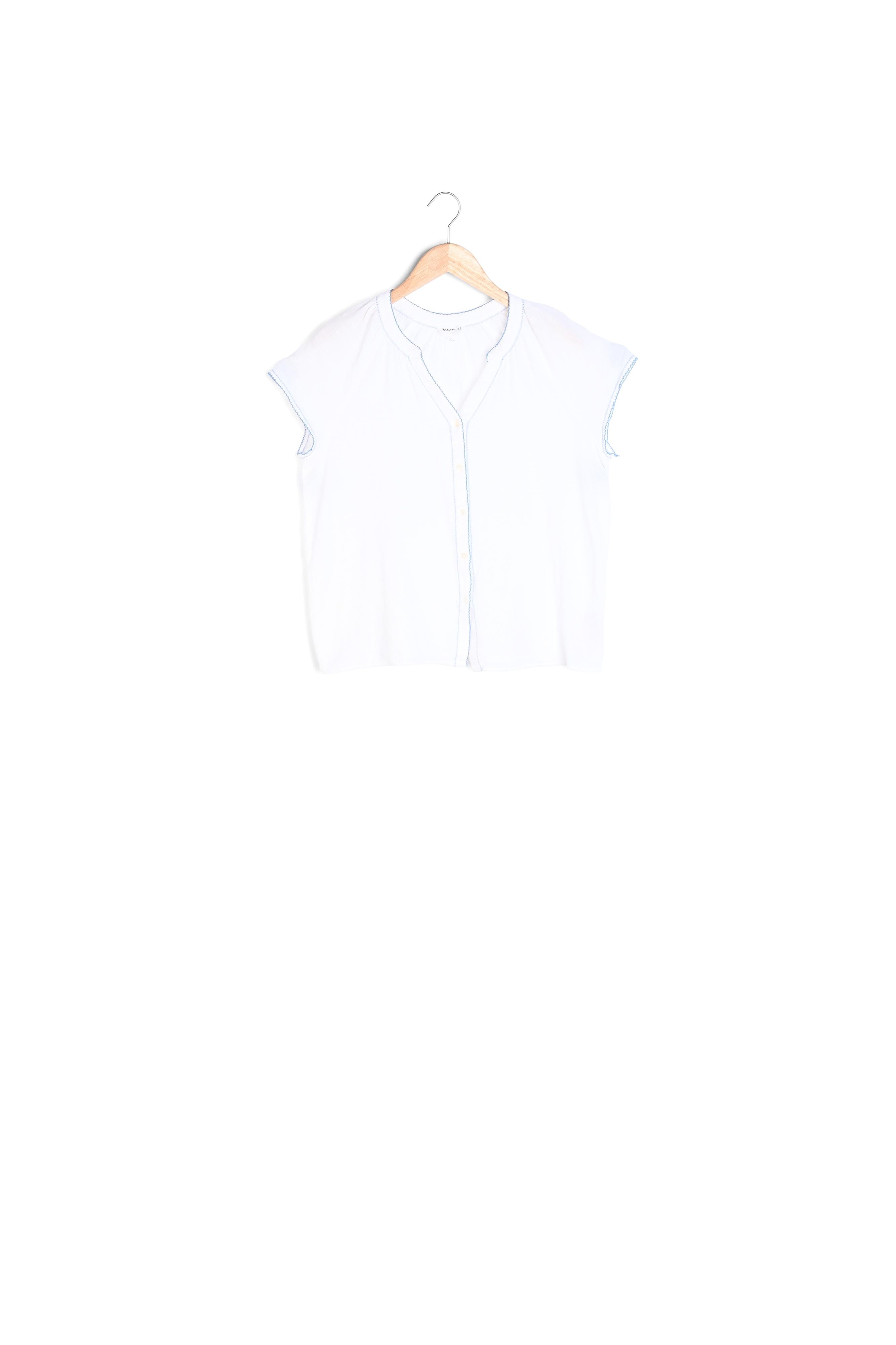 Blouse bleue en coton Taline Faume - seconde main