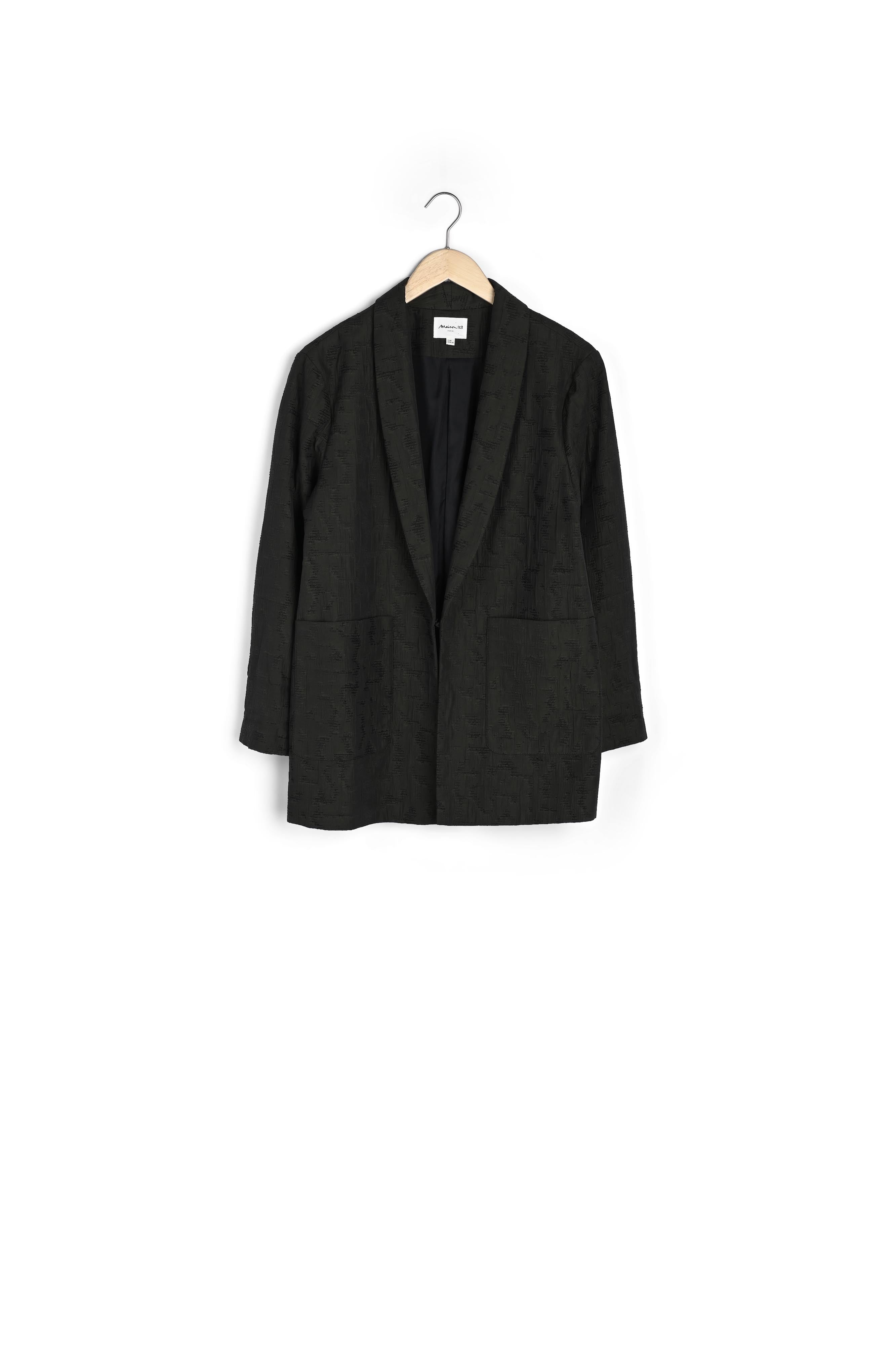 Blazer oversize en jacquard kaki Alizee Faume - seconde main