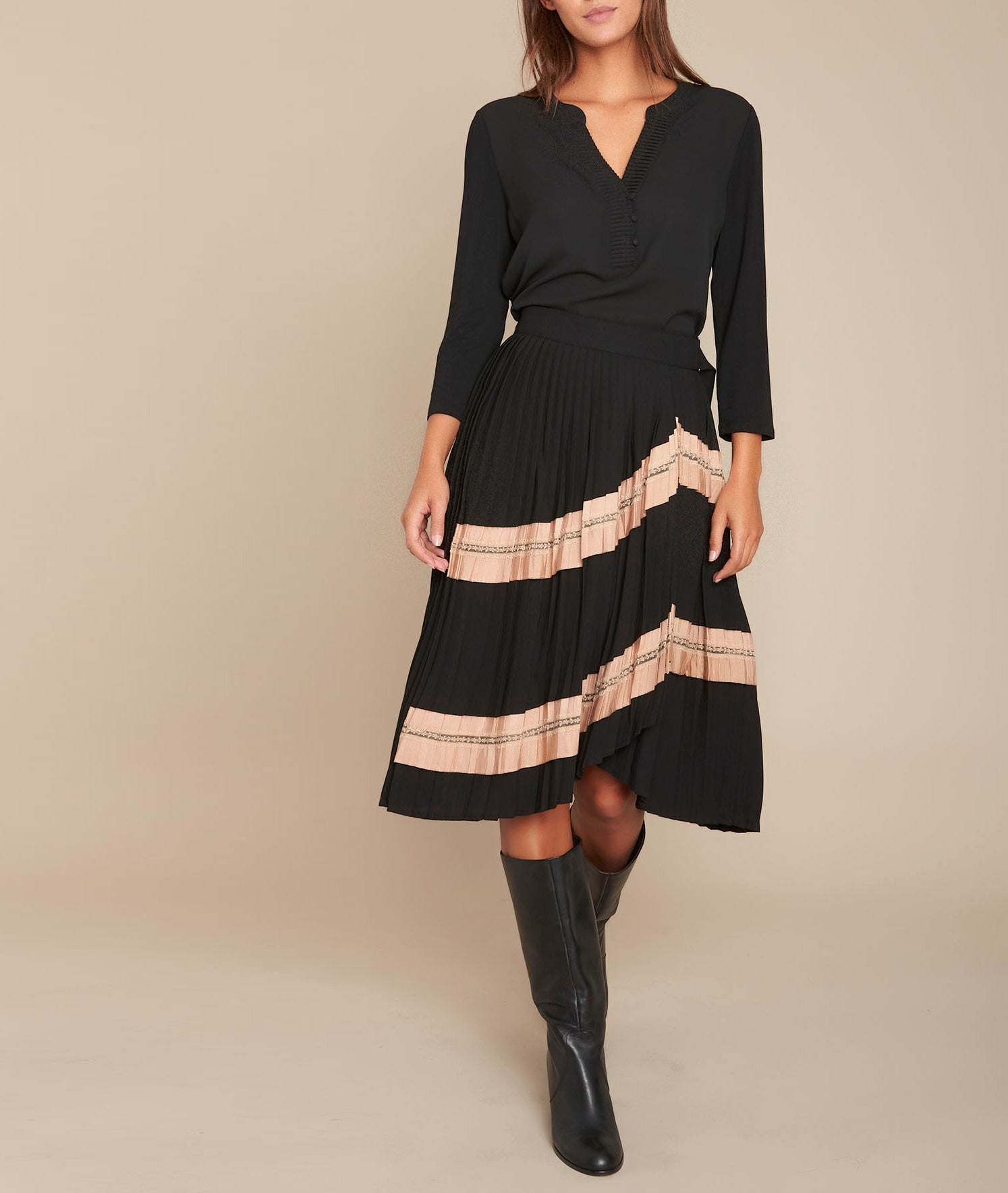 Jupe plissée dentelle Kiara Faume - seconde main