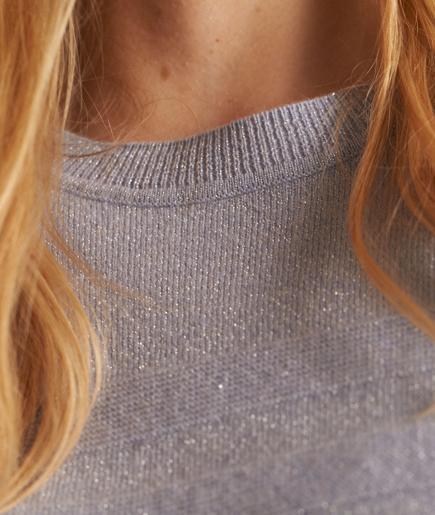 Pull en cachemire recyclé 2 fils bleu ciel Bettany Faume - seconde main