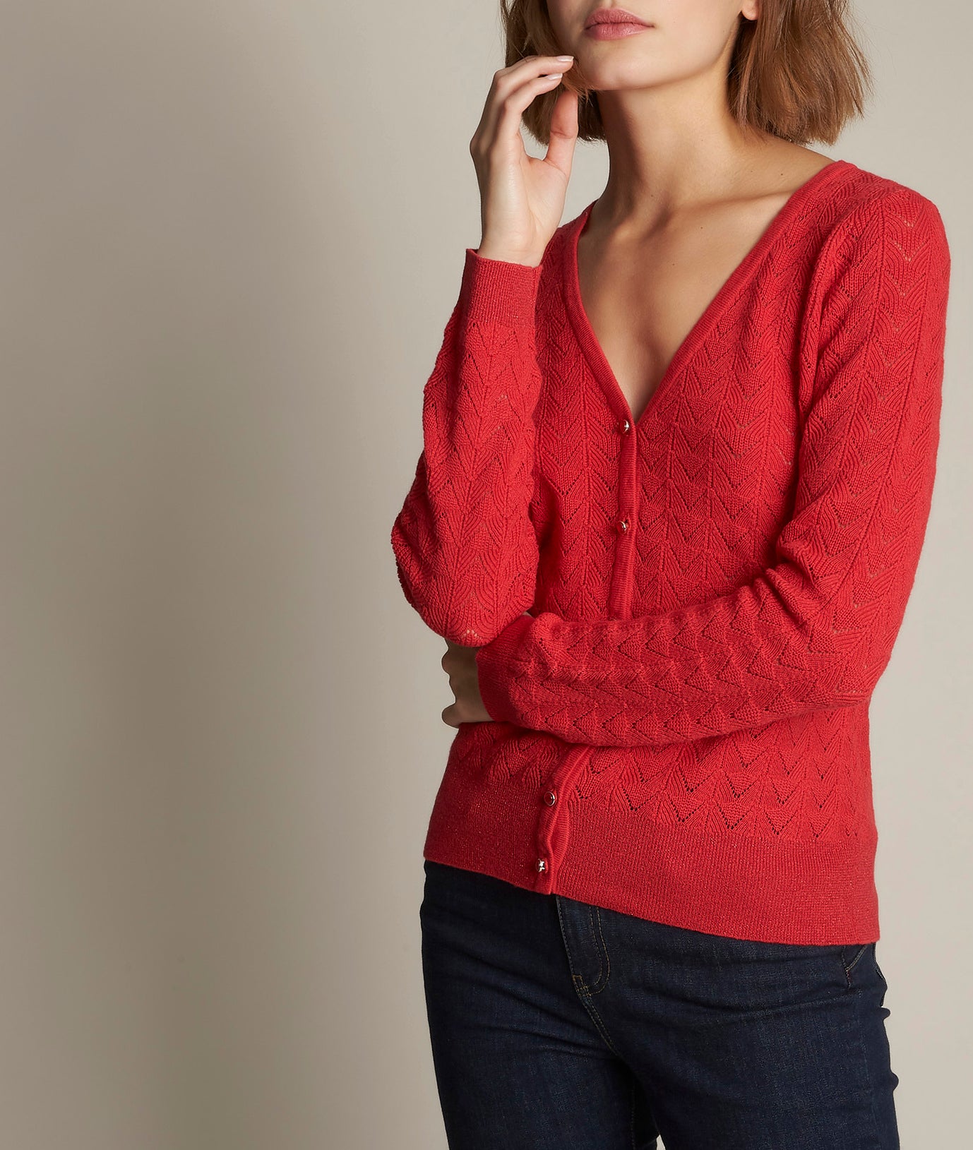 Gilet ajouré Dalmatien Faume - seconde main