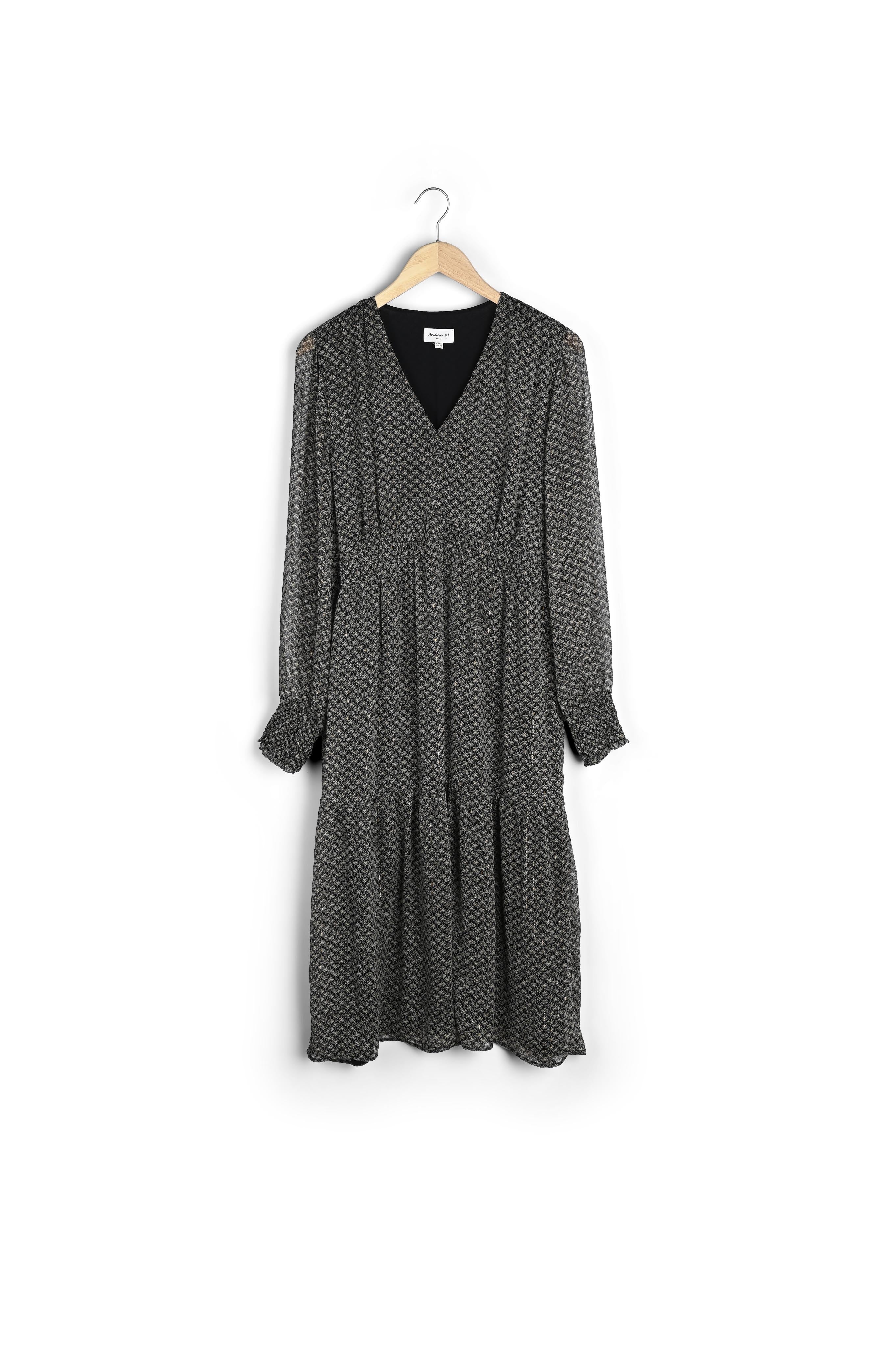 Robe longue imprimée noire Holive Faume - seconde main