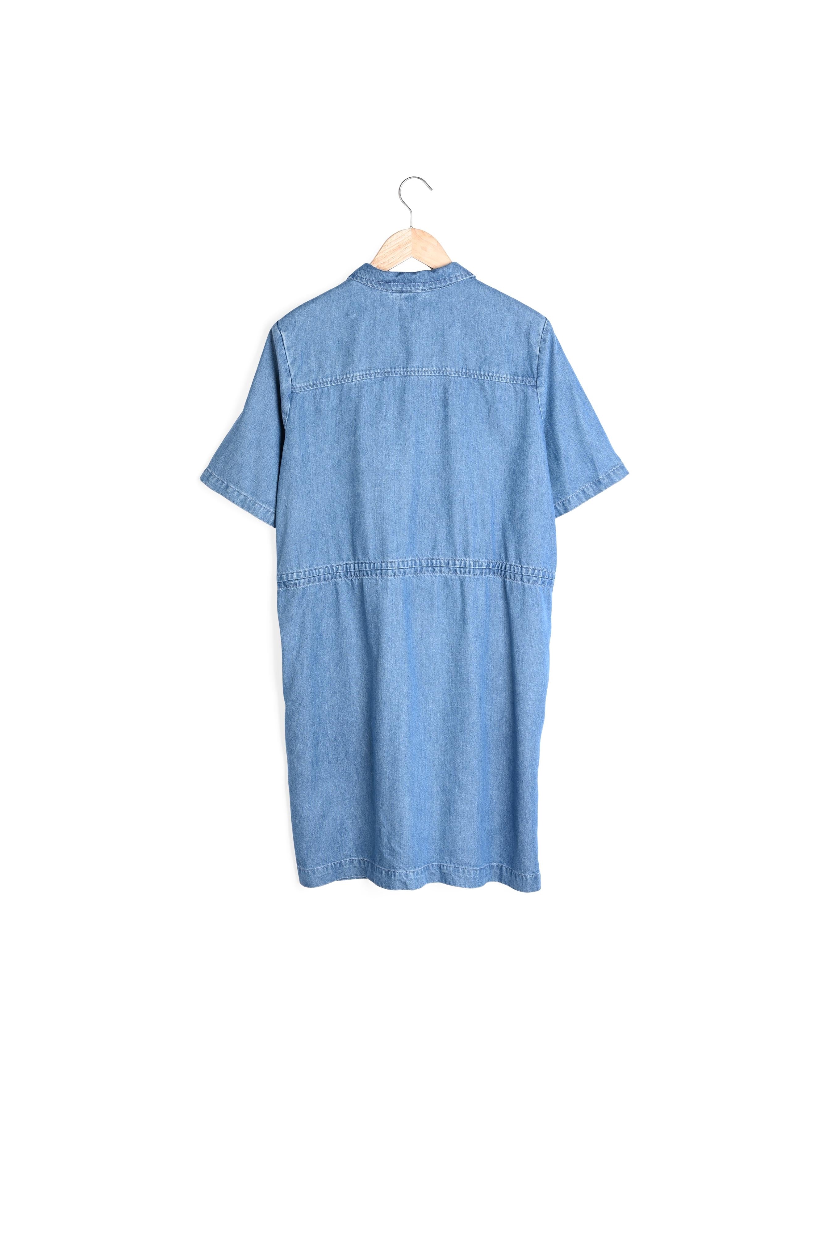 Robe en denim droite en Lyocell Camelia Faume - seconde main