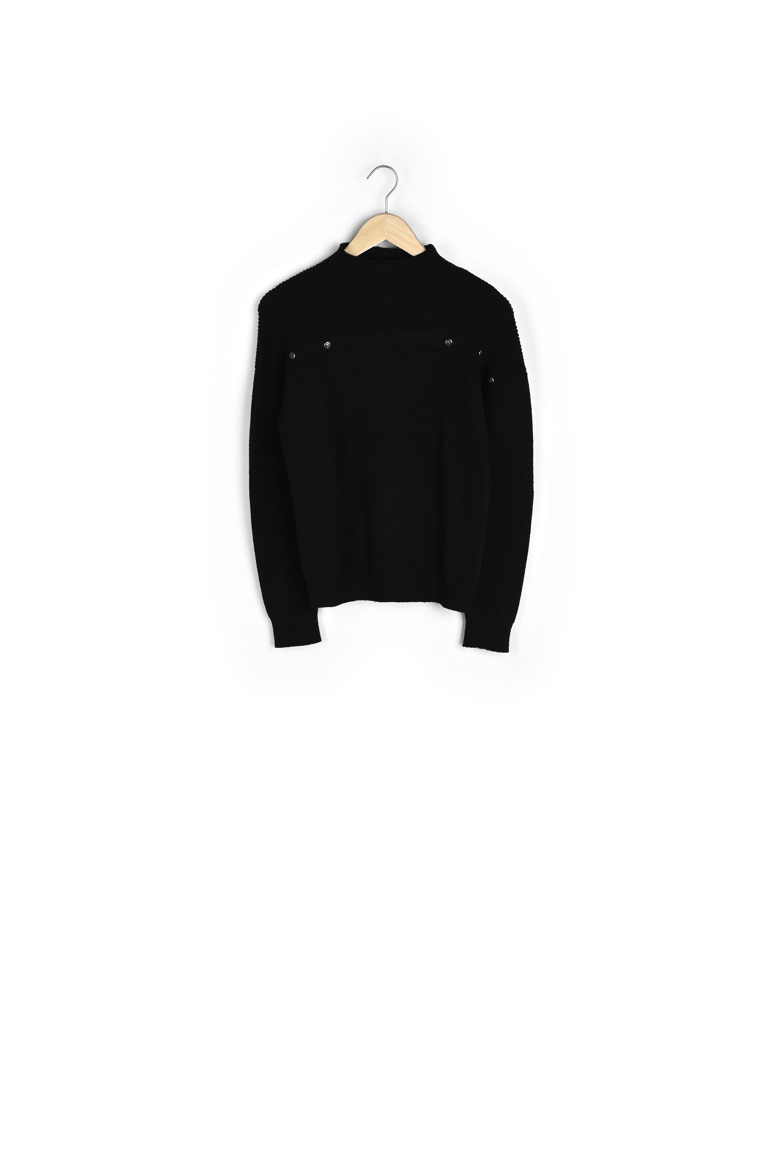 Pull en viscose EcoVero noir Brenda Faume - seconde main