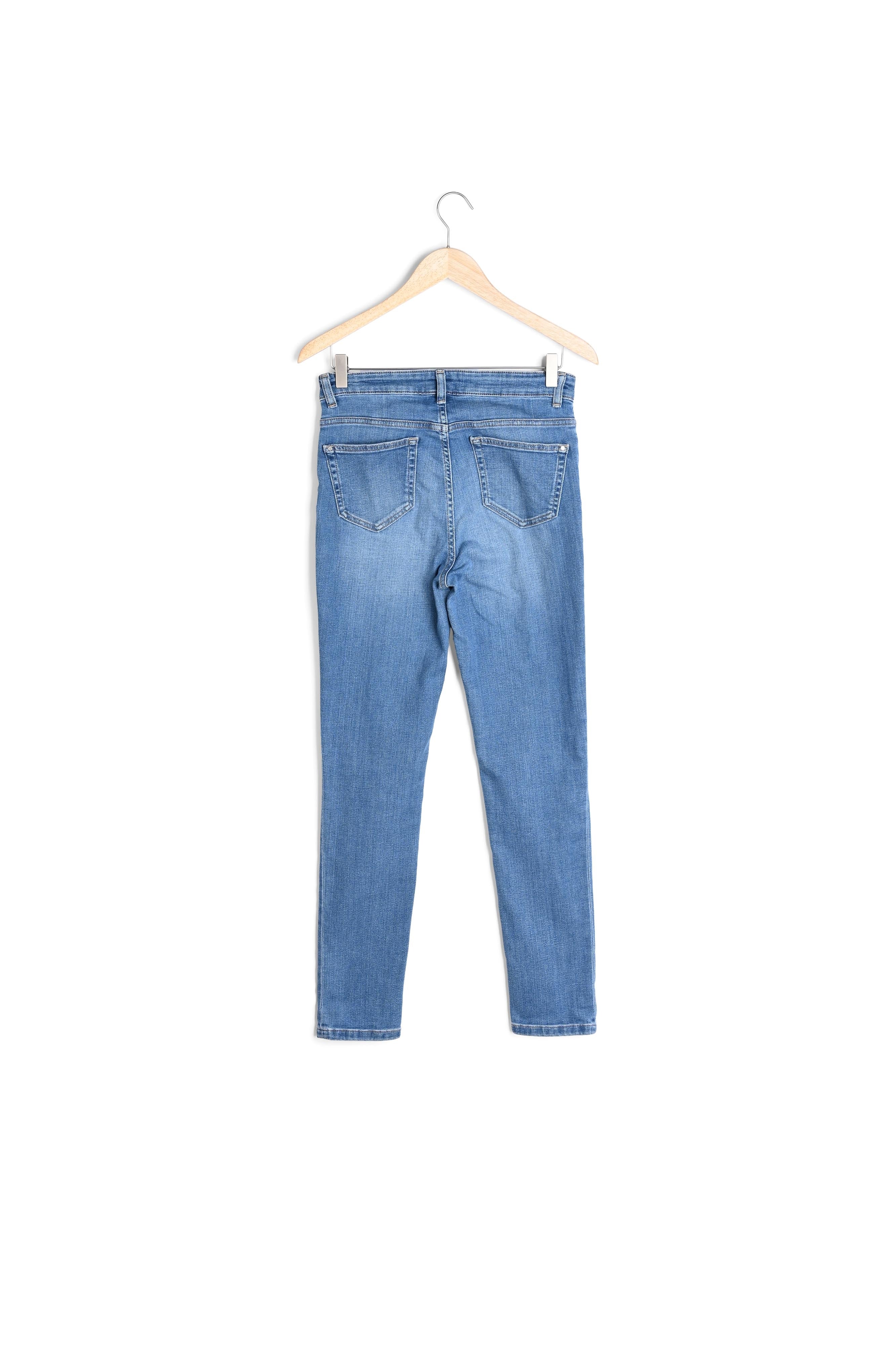 Jean slim en coton bio et recyclé bleu denim Nara Faume - seconde main