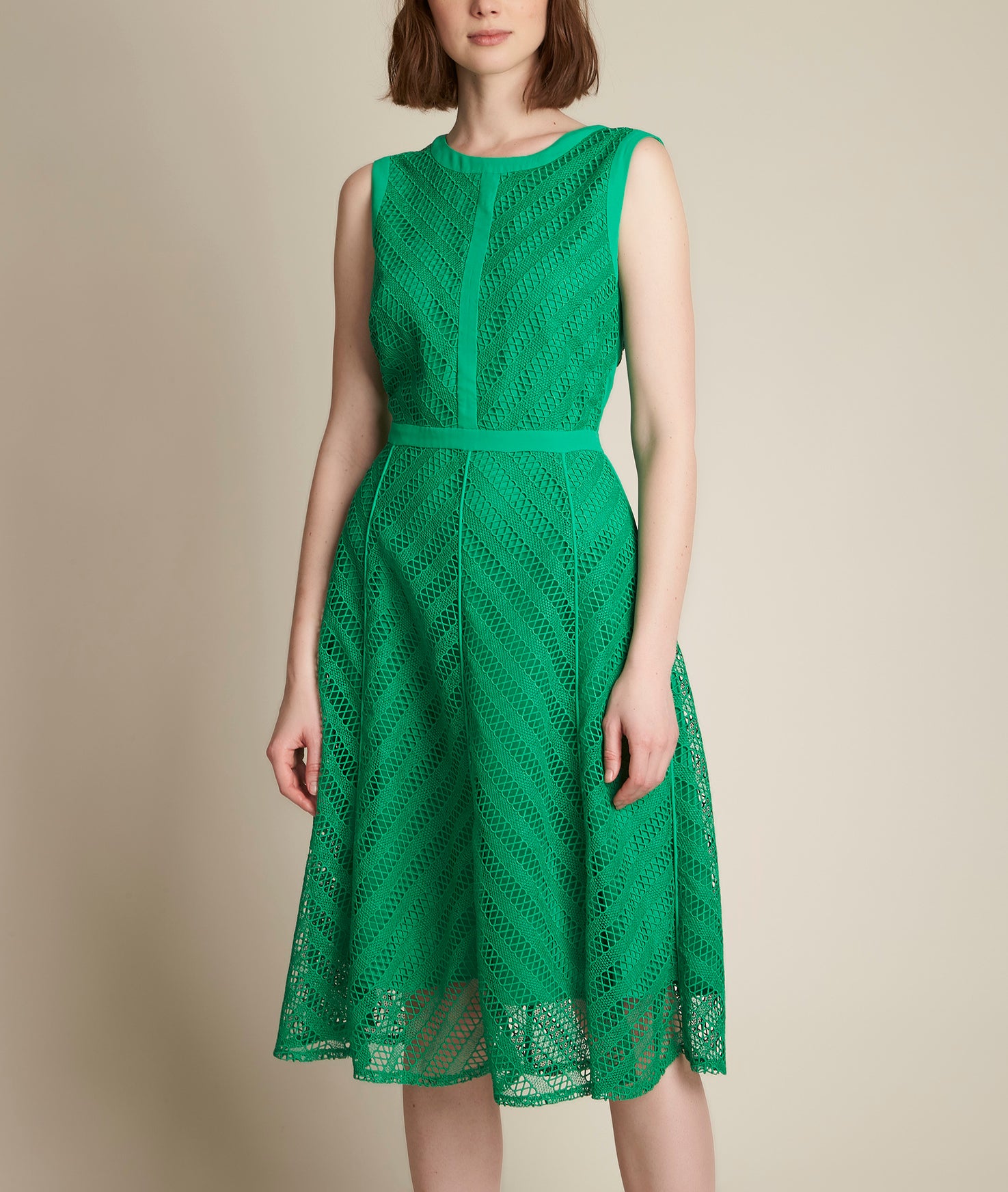 Robe en dentelle graphique Oryane Faume - seconde main