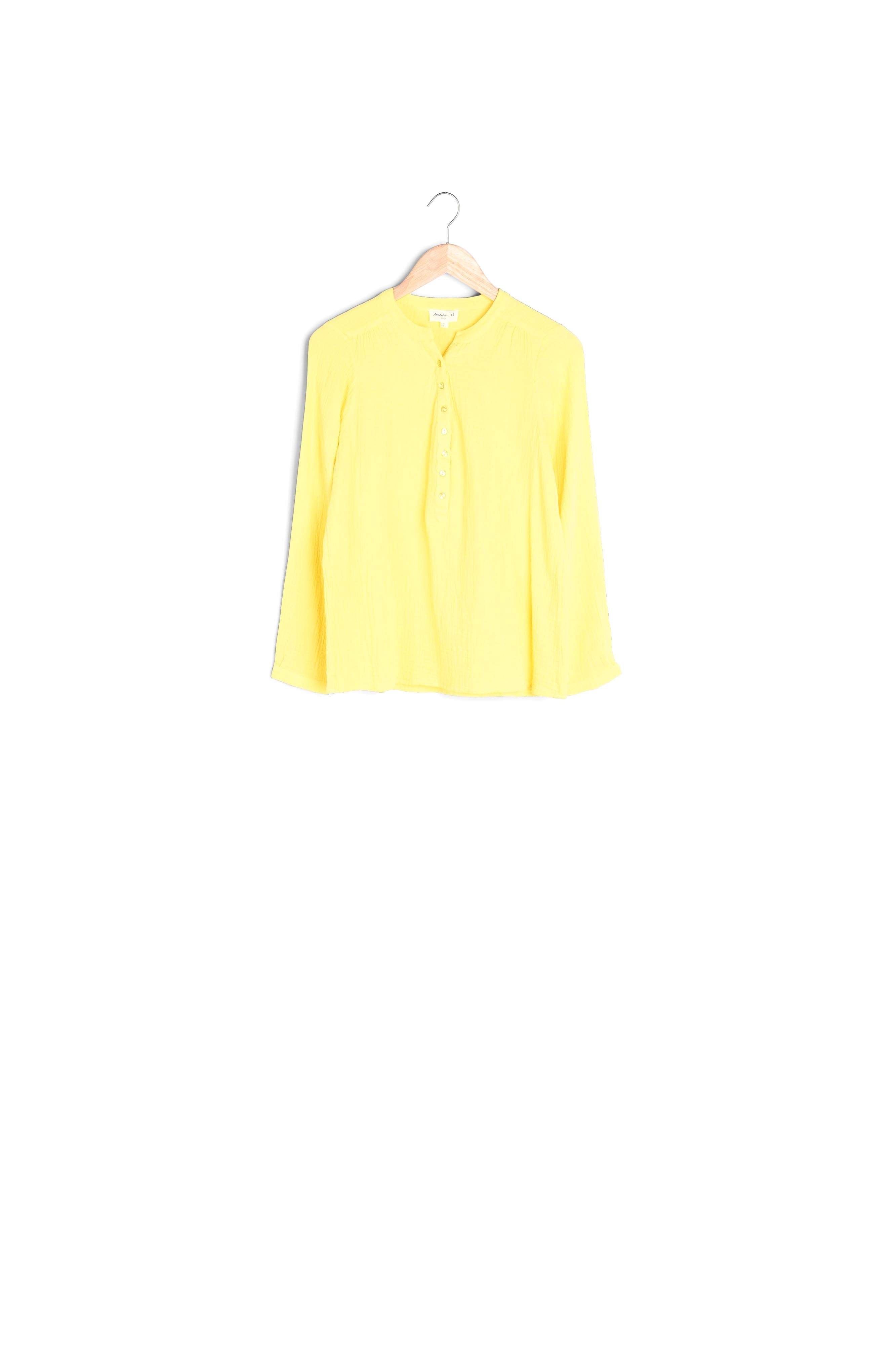 Blouse en coton uni citron Laeti Faume - seconde main