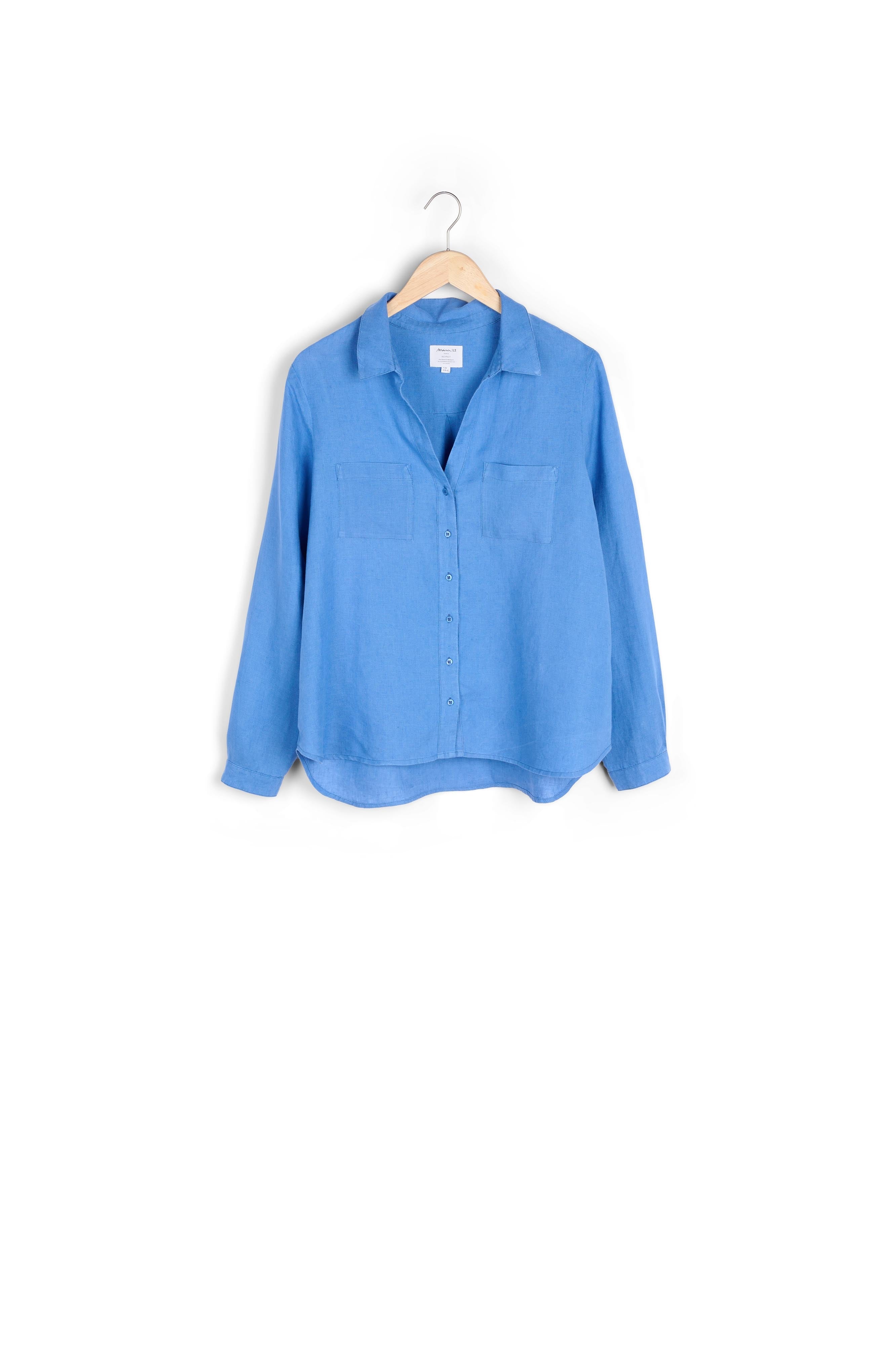 Chemise en lin bleue Evolie Faume - seconde main