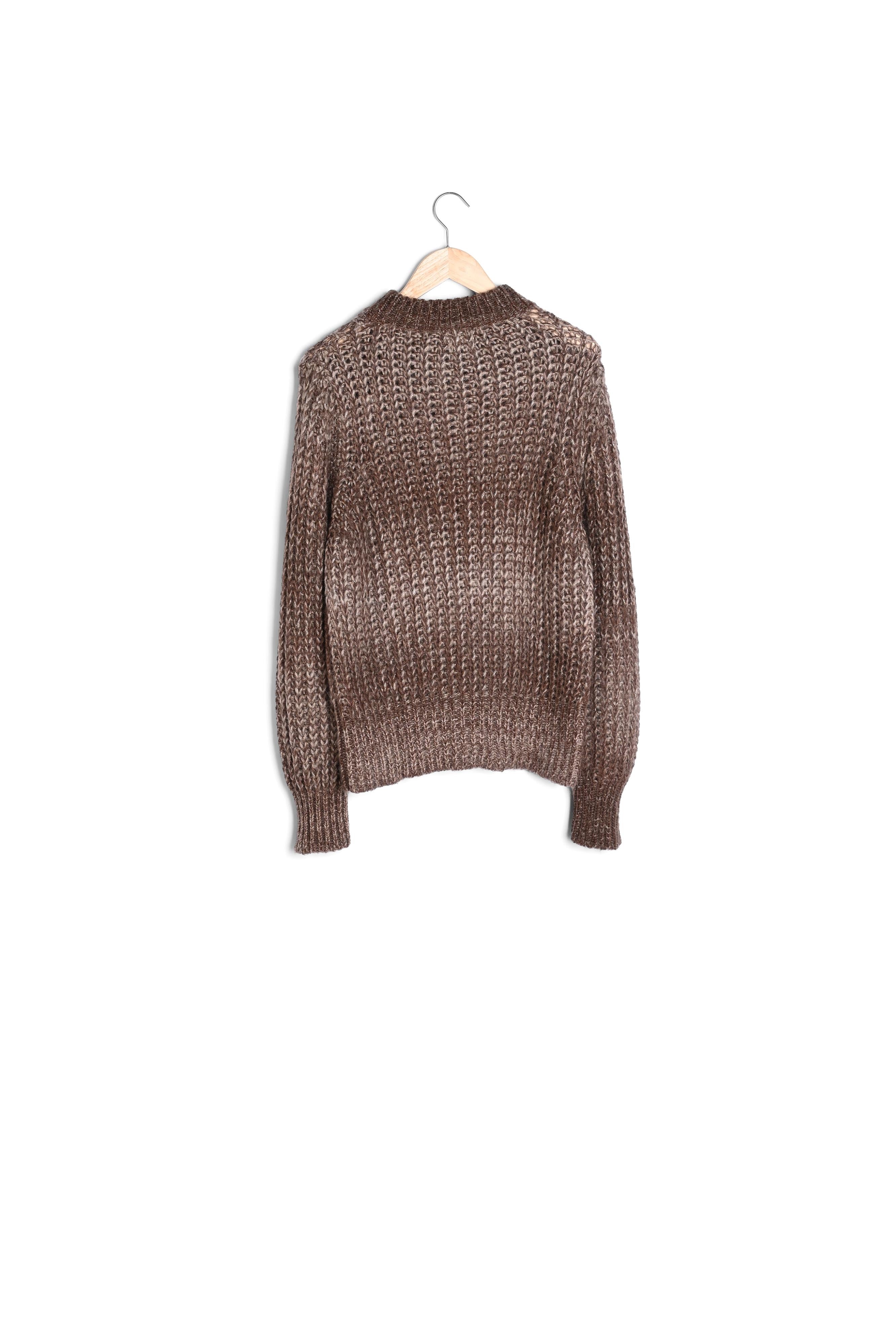 Pull large en mohair marron Bacopa Faume - seconde main