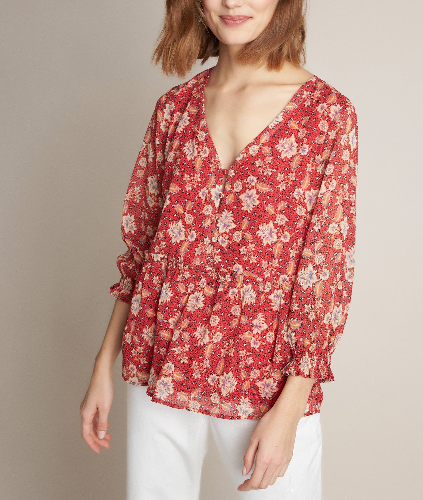 Blouse imprimée Ezira Faume - seconde main