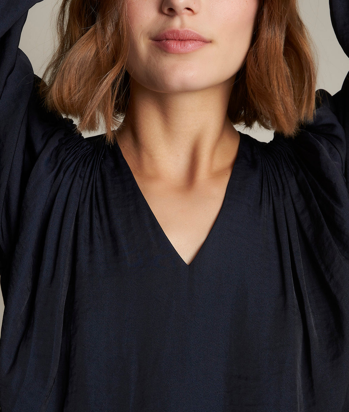 Blouse vaporeuse marine Elvera Faume - seconde main