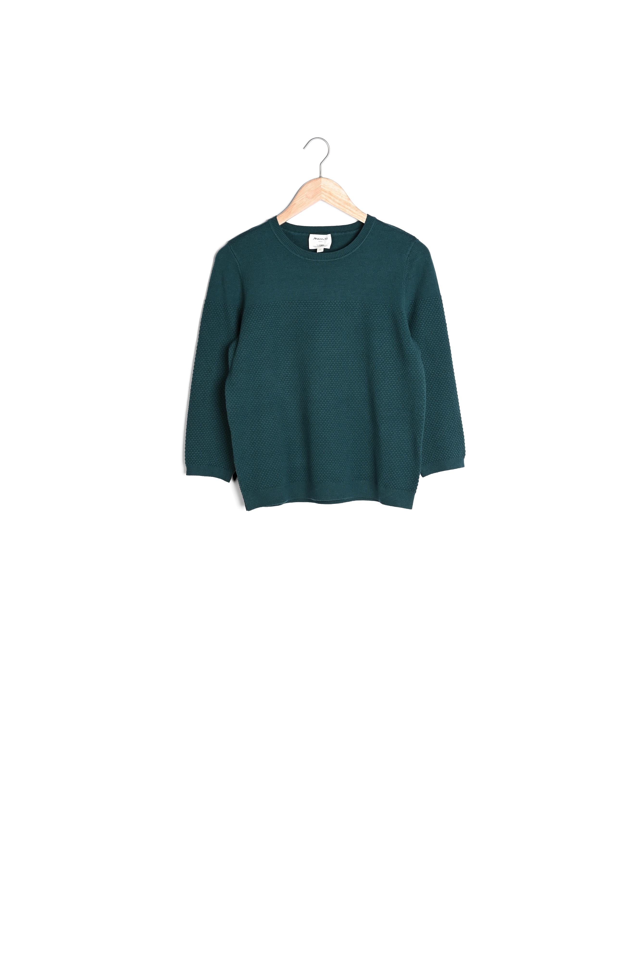 Pull vert texturé en viscose EcoVero BILLY Faume - seconde main
