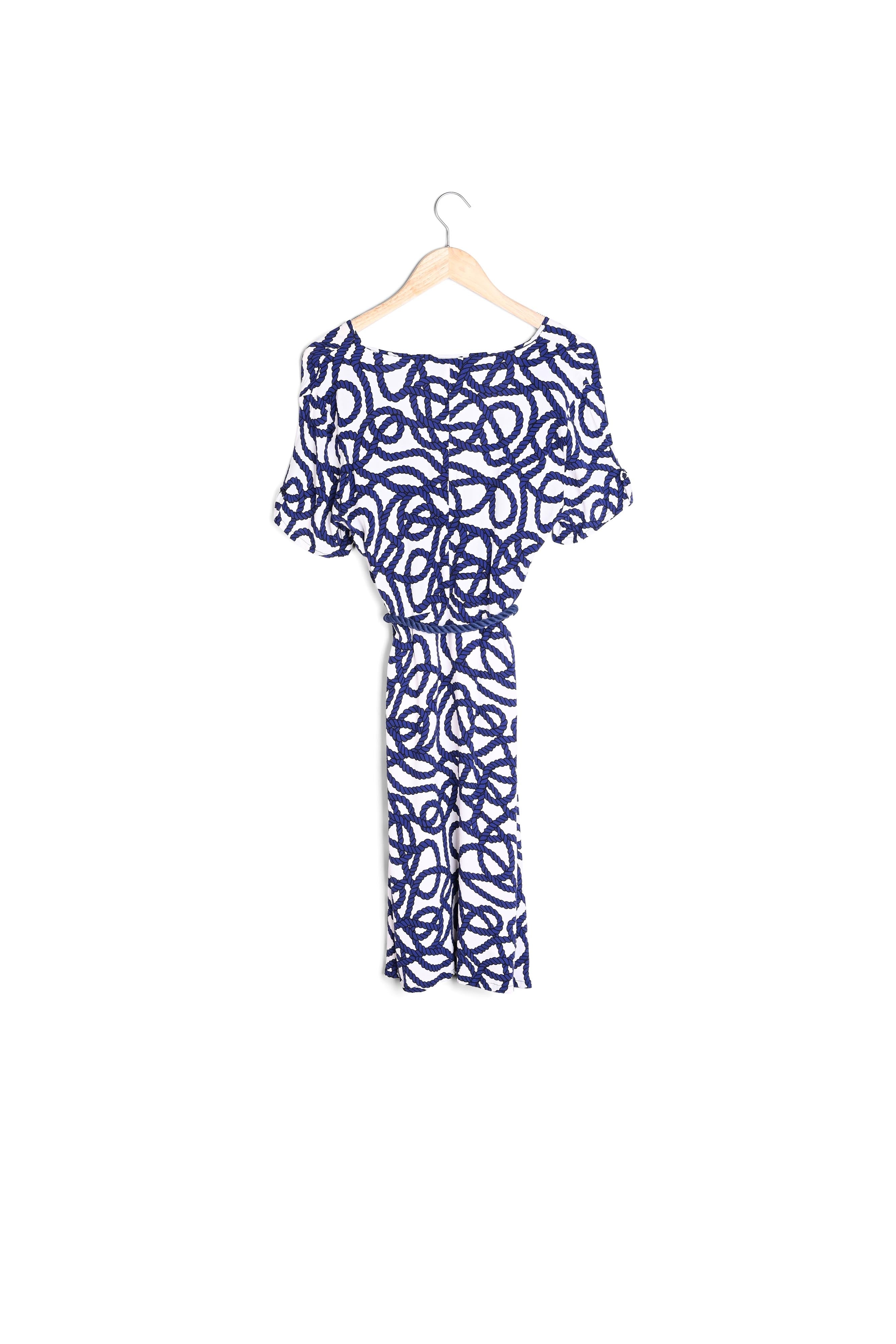 Robe écrue imprimé noeud cache-coeur Louve Faume - seconde main