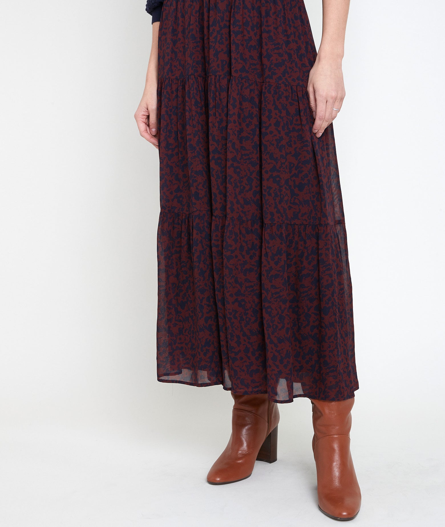 Jupe imprimé fleuri Ginko Faume - seconde main