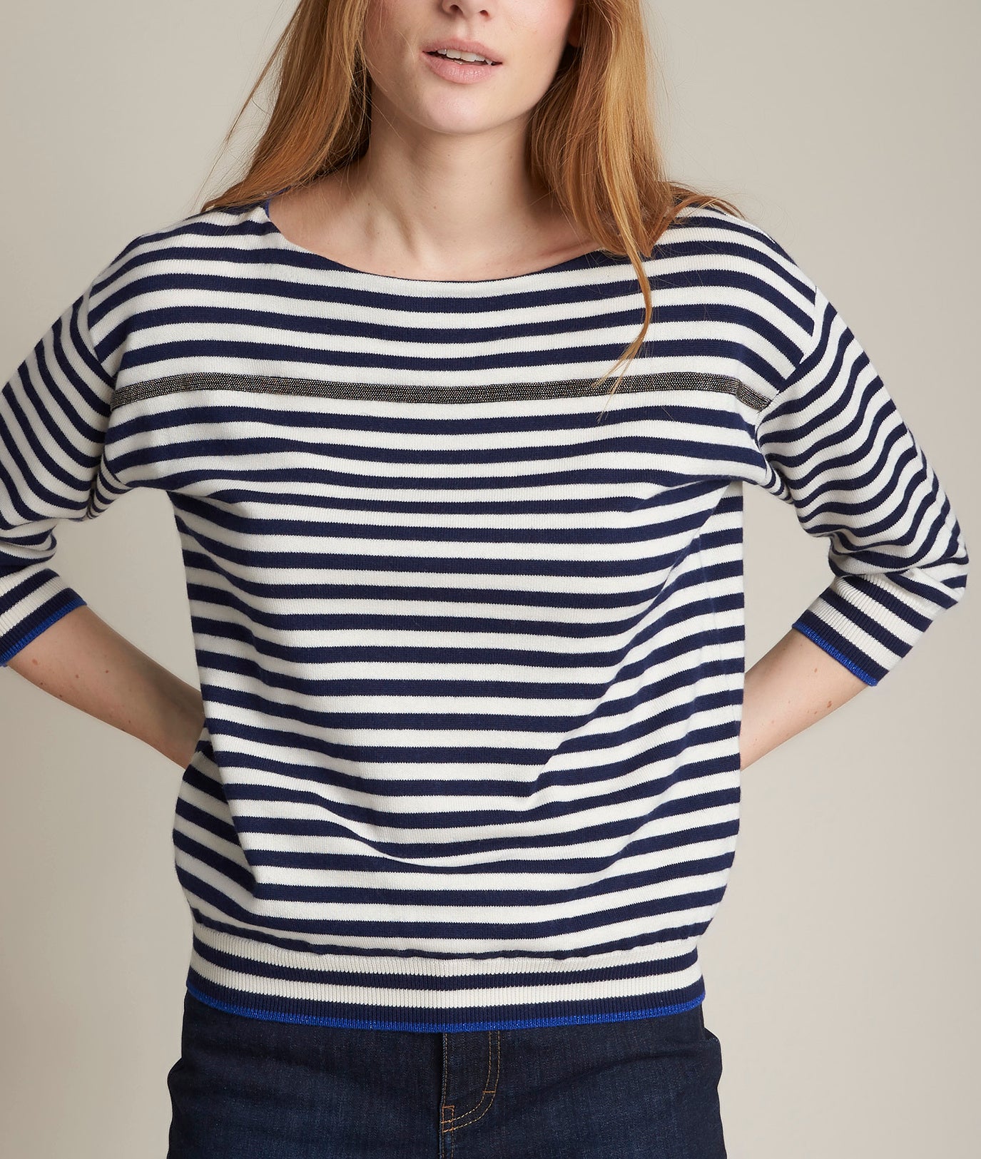 Pull rayé Dinero Faume - seconde main