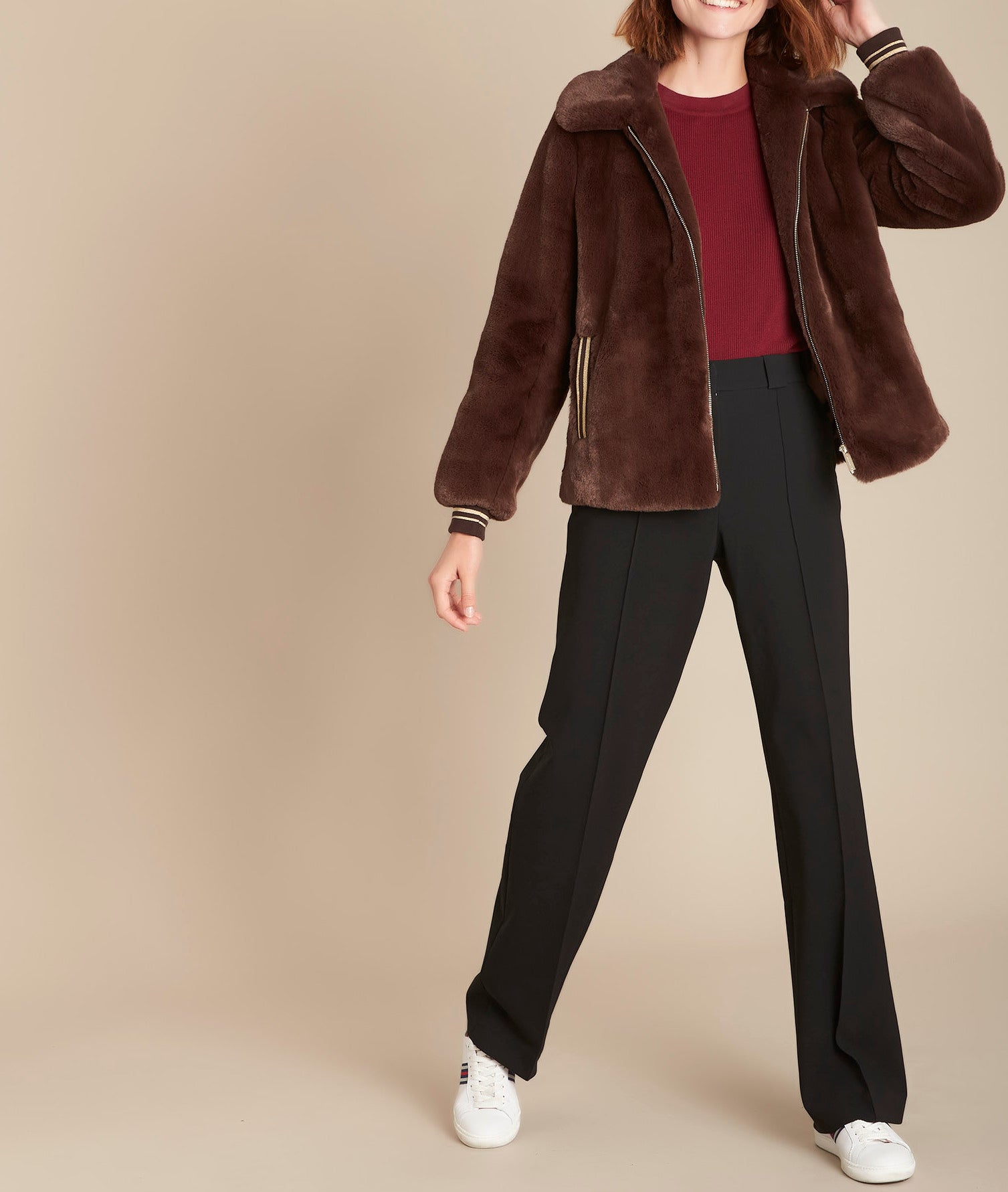 Manteau en fausse fourrure Theo Faume - seconde main