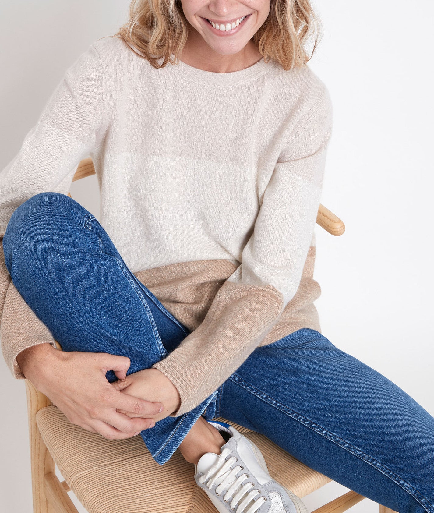 Pull en cachemire rayé Ramon Faume - seconde main