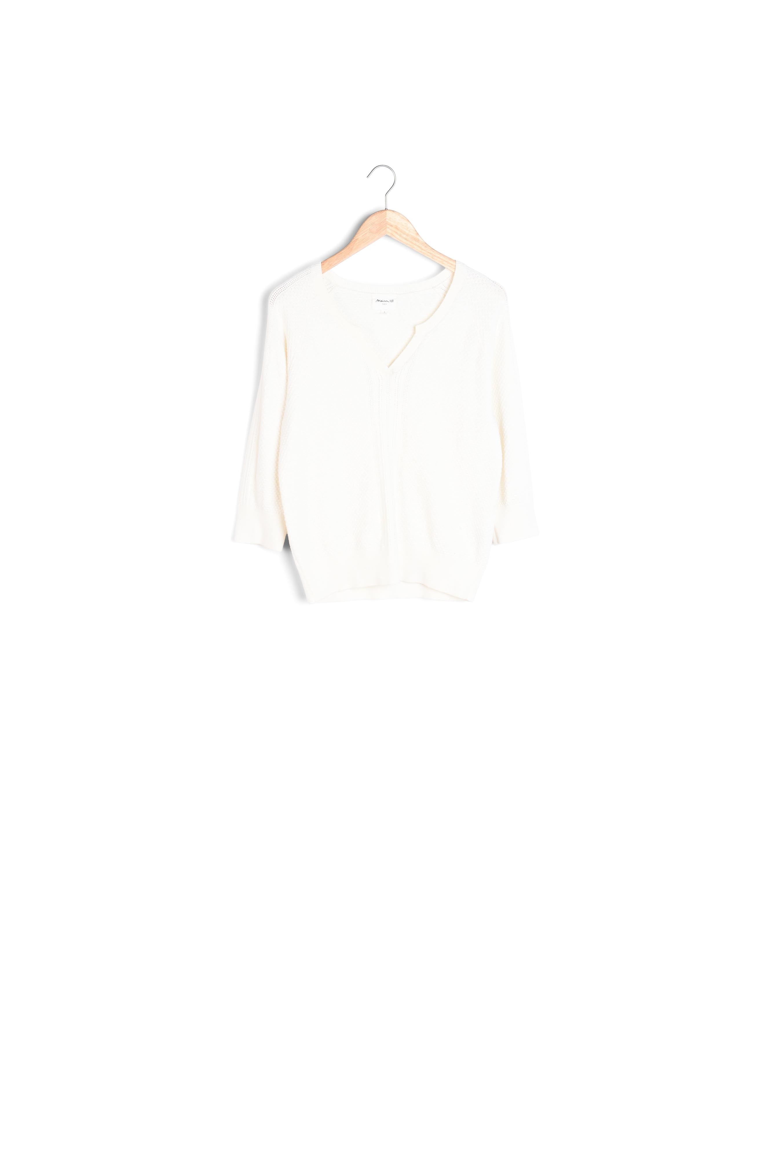 Pull en maille texturée écrue Pacifique Faume - seconde main