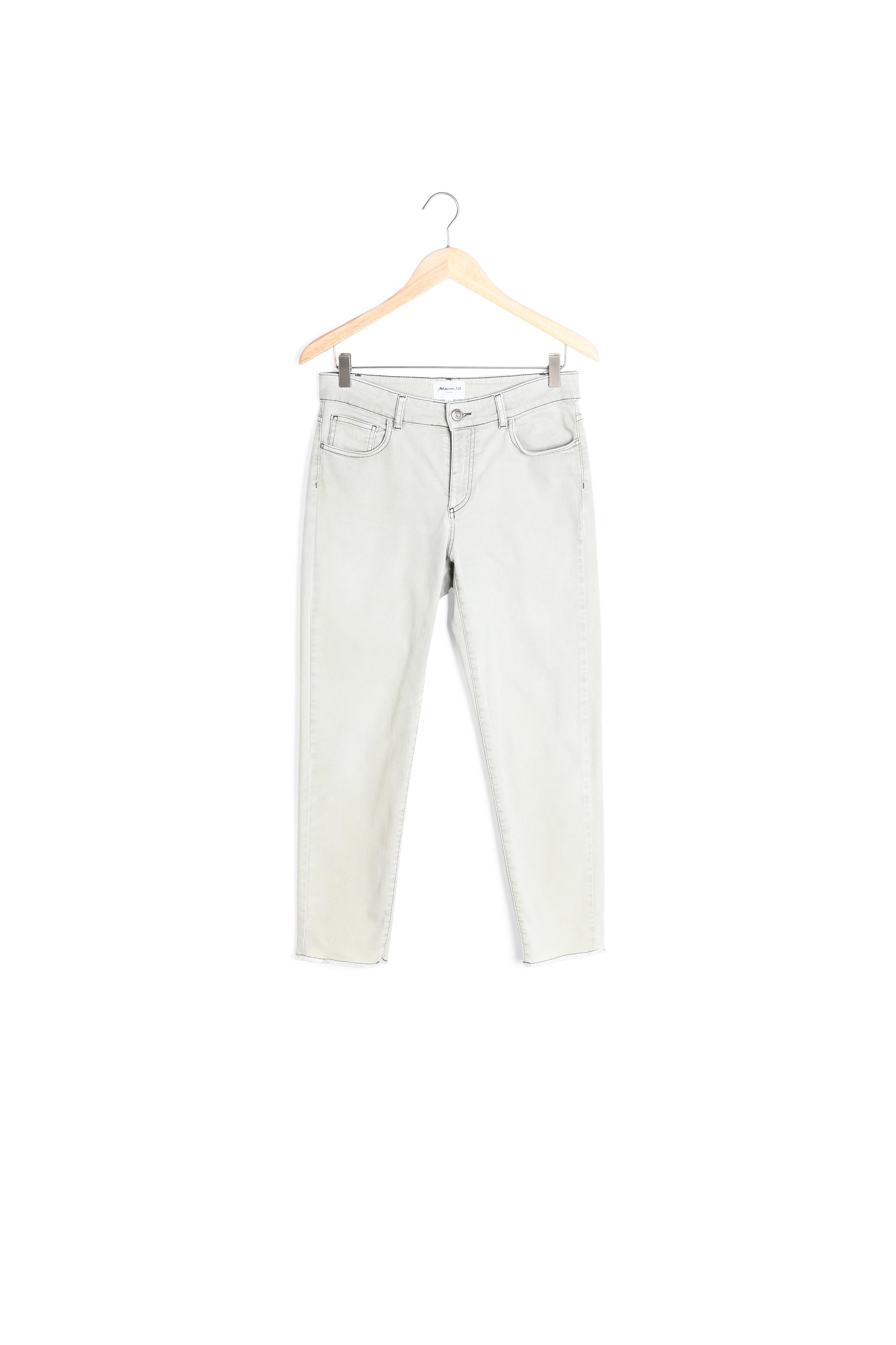 Jean en coton kaki clair Pearl Faume - seconde main