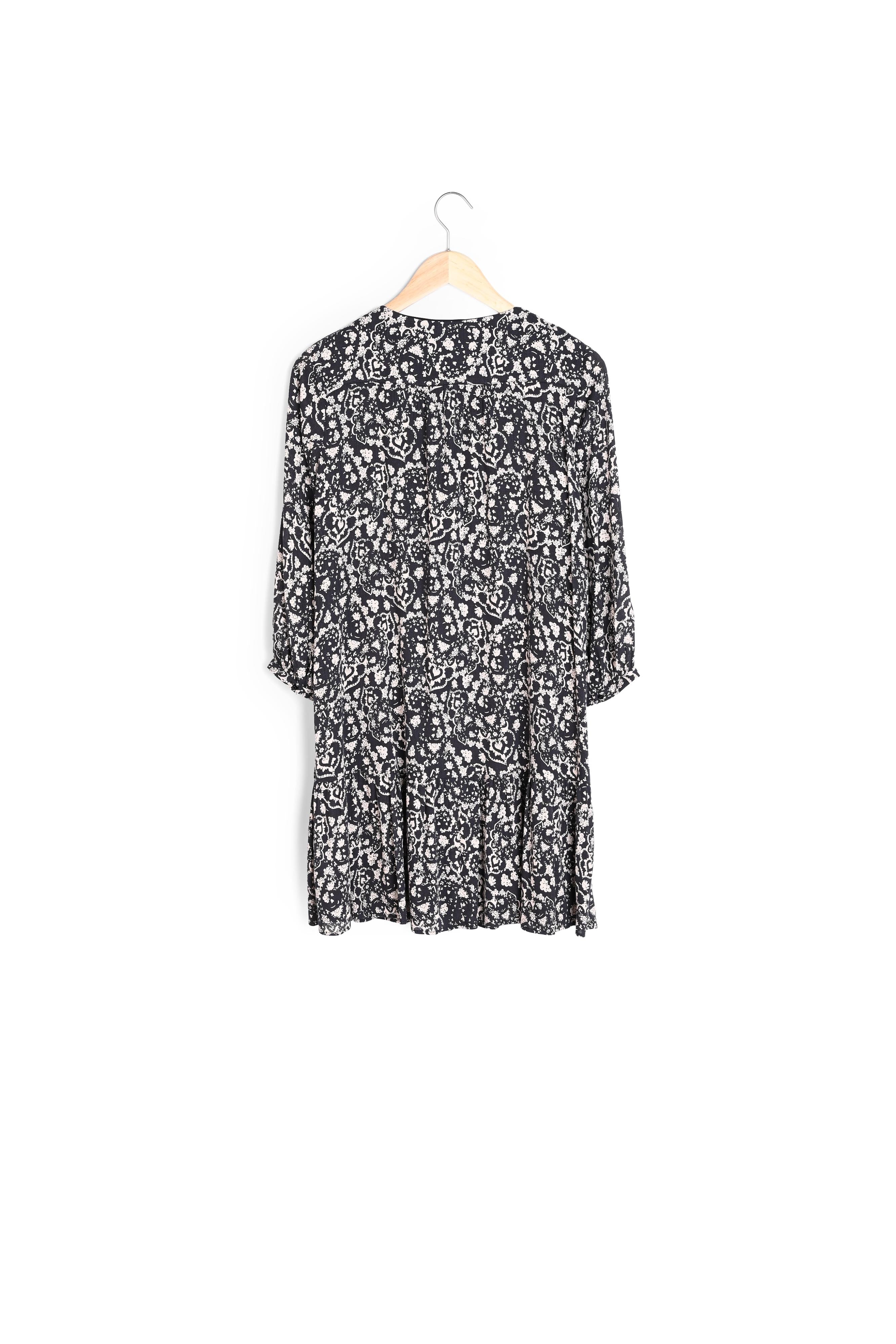 Robe courte noire imprimée HAFIDA Faume - seconde main