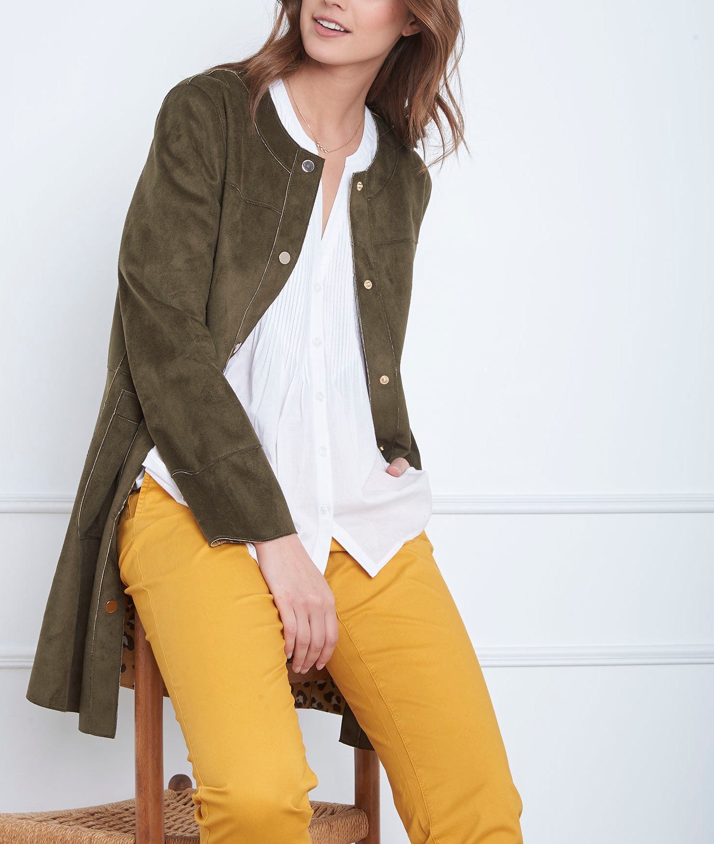 Blouse blanche broderie anglaise Valia Faume - seconde main