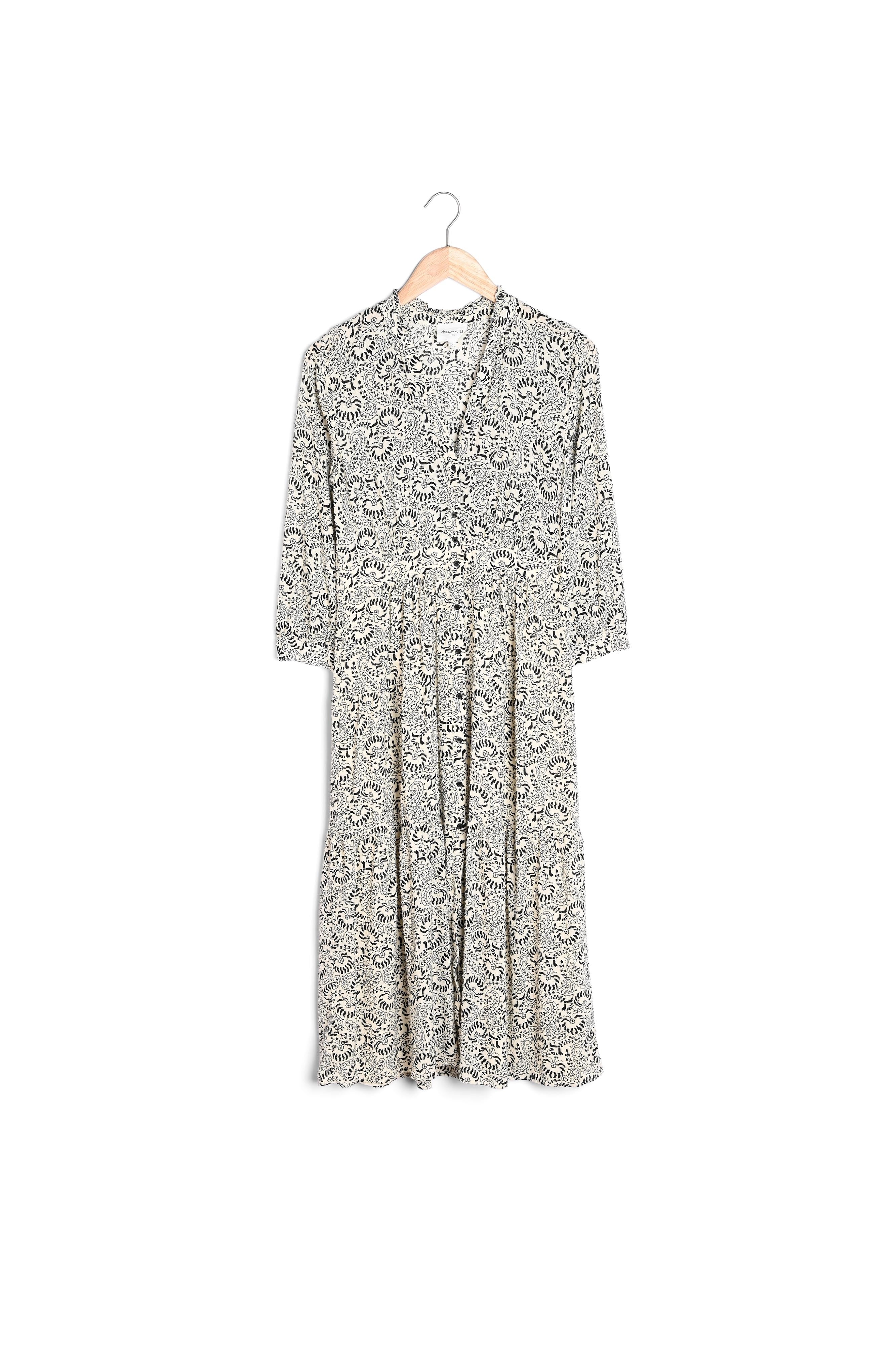 Robe longue écrue imprimée Carola Faume - seconde main