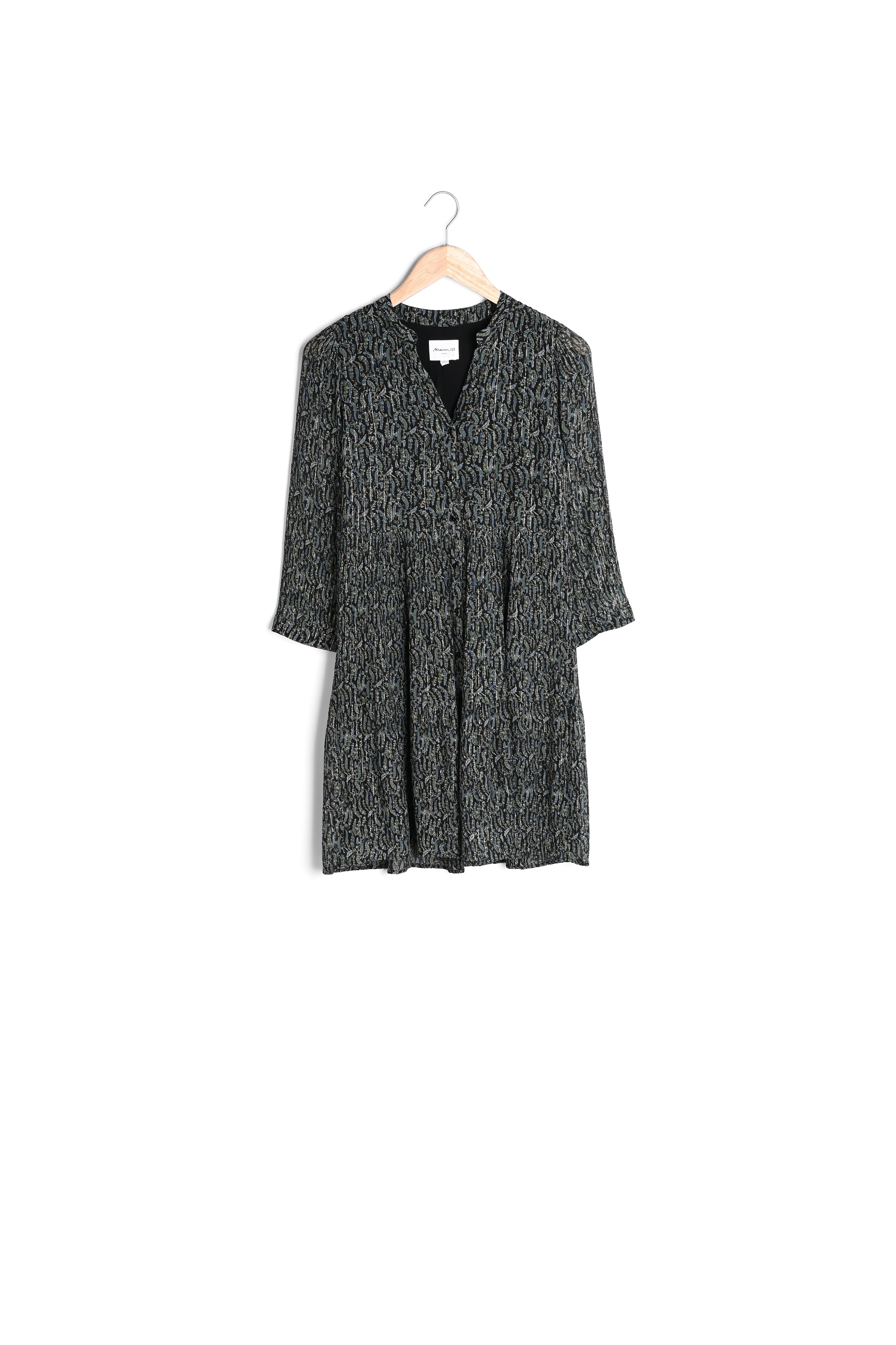 Robe imprimée kaki Nadège Faume - seconde main