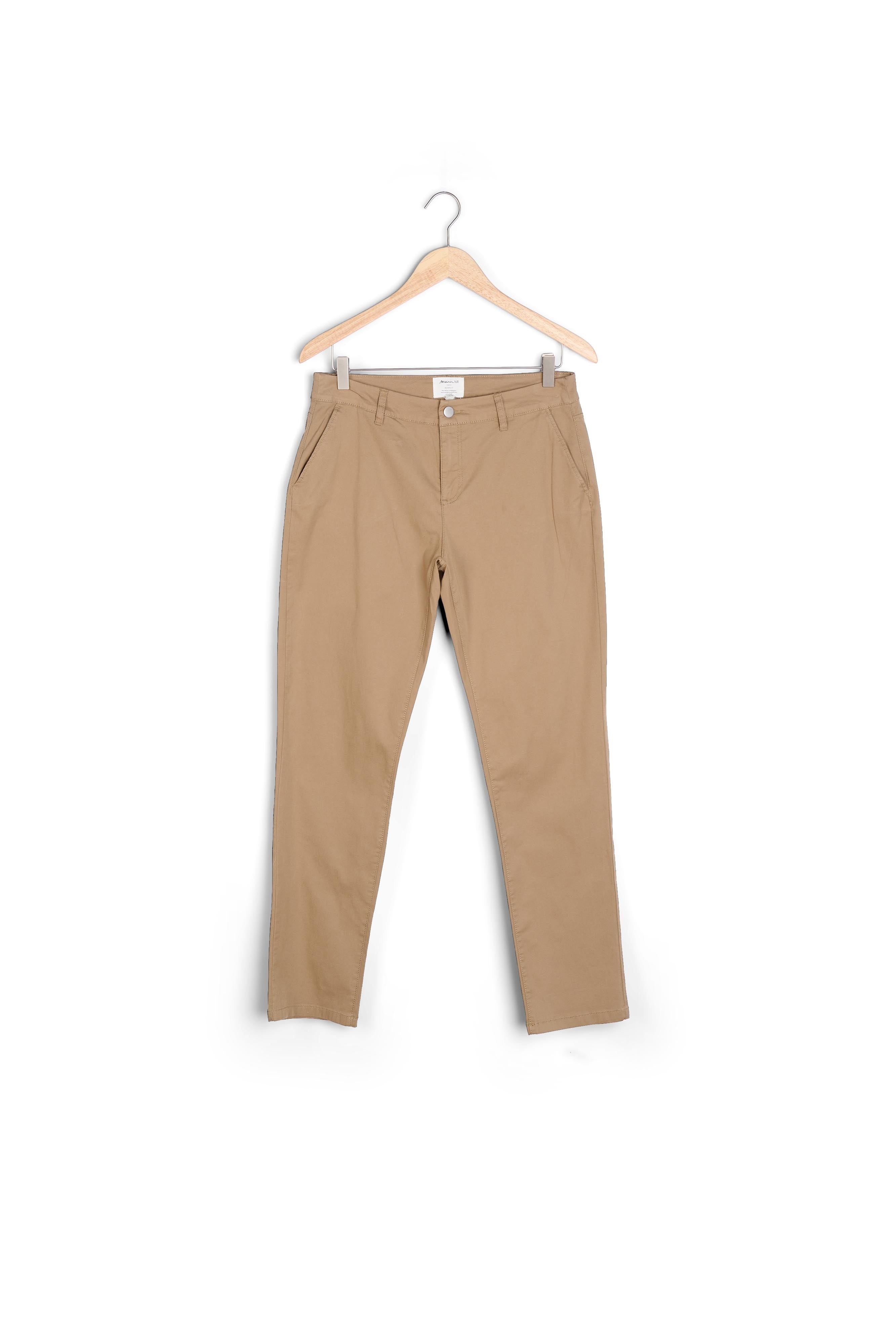 Pantalon chino en coton biologique beige Francis Faume - seconde main