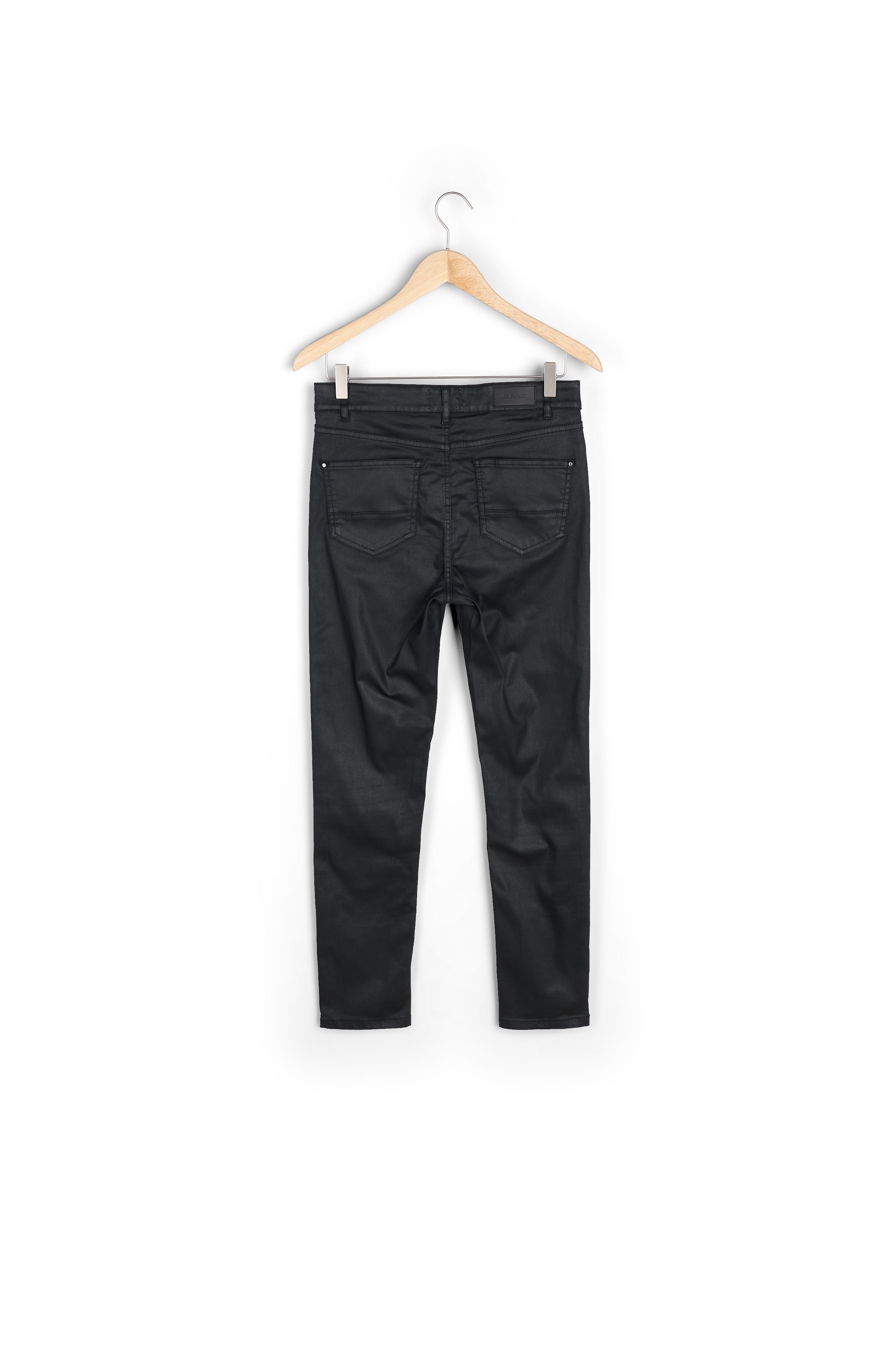 L'iconique slim en coton enduit noir Sultan Faume - seconde main