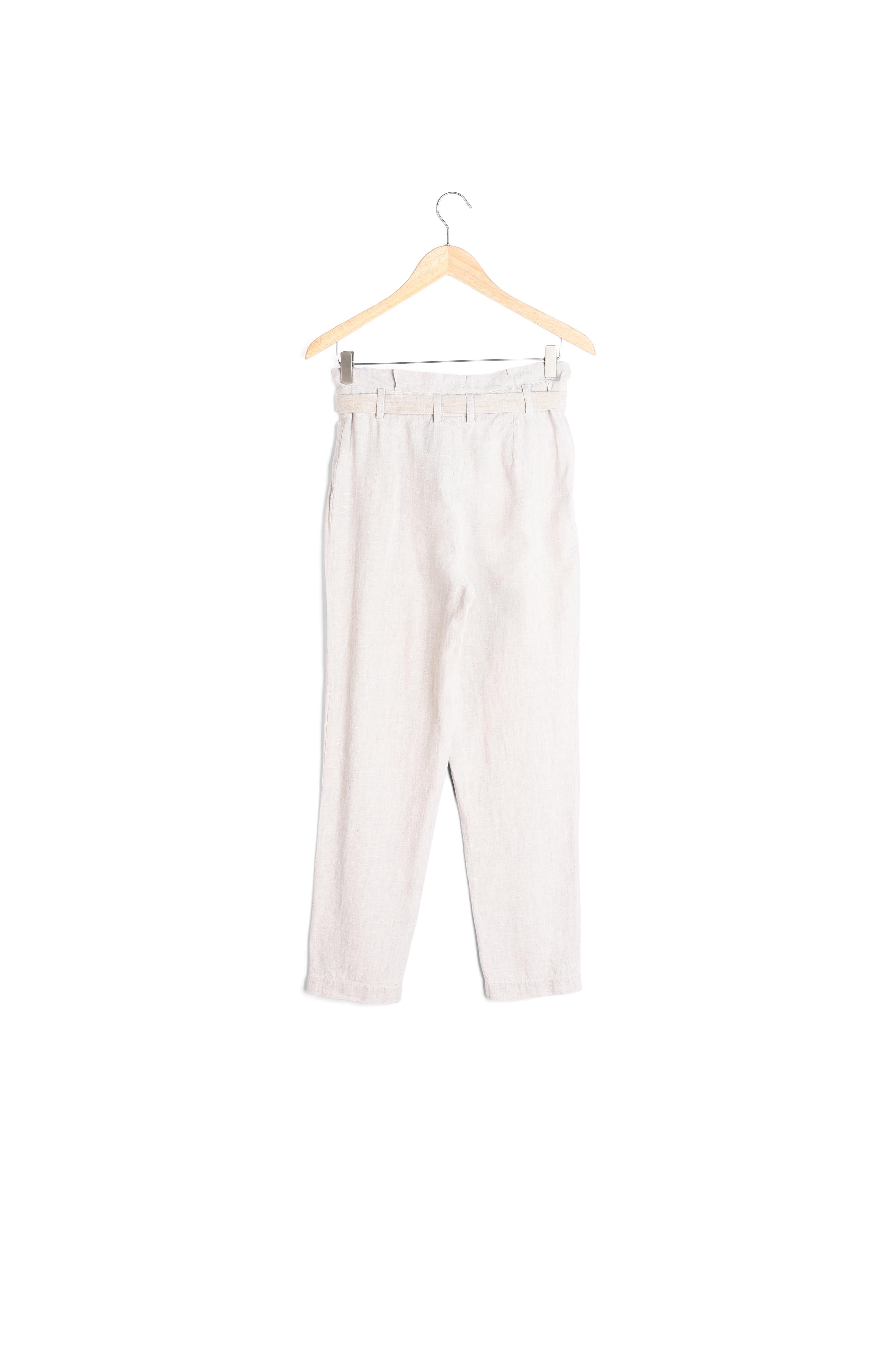 Pantalon chino en lin responsable beige Sirene Faume - seconde main