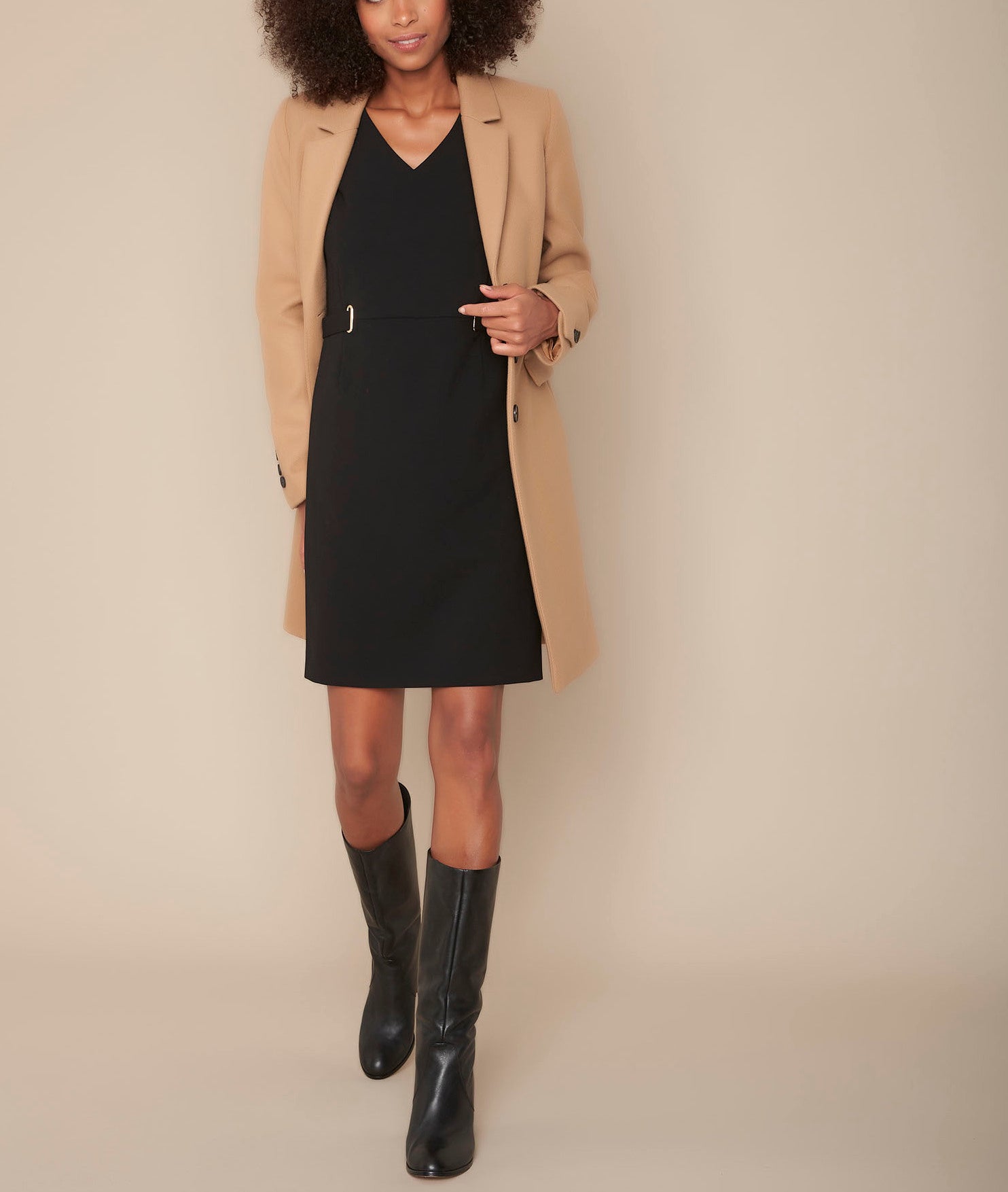 Robe en microfibre noire Idem Faume - seconde main