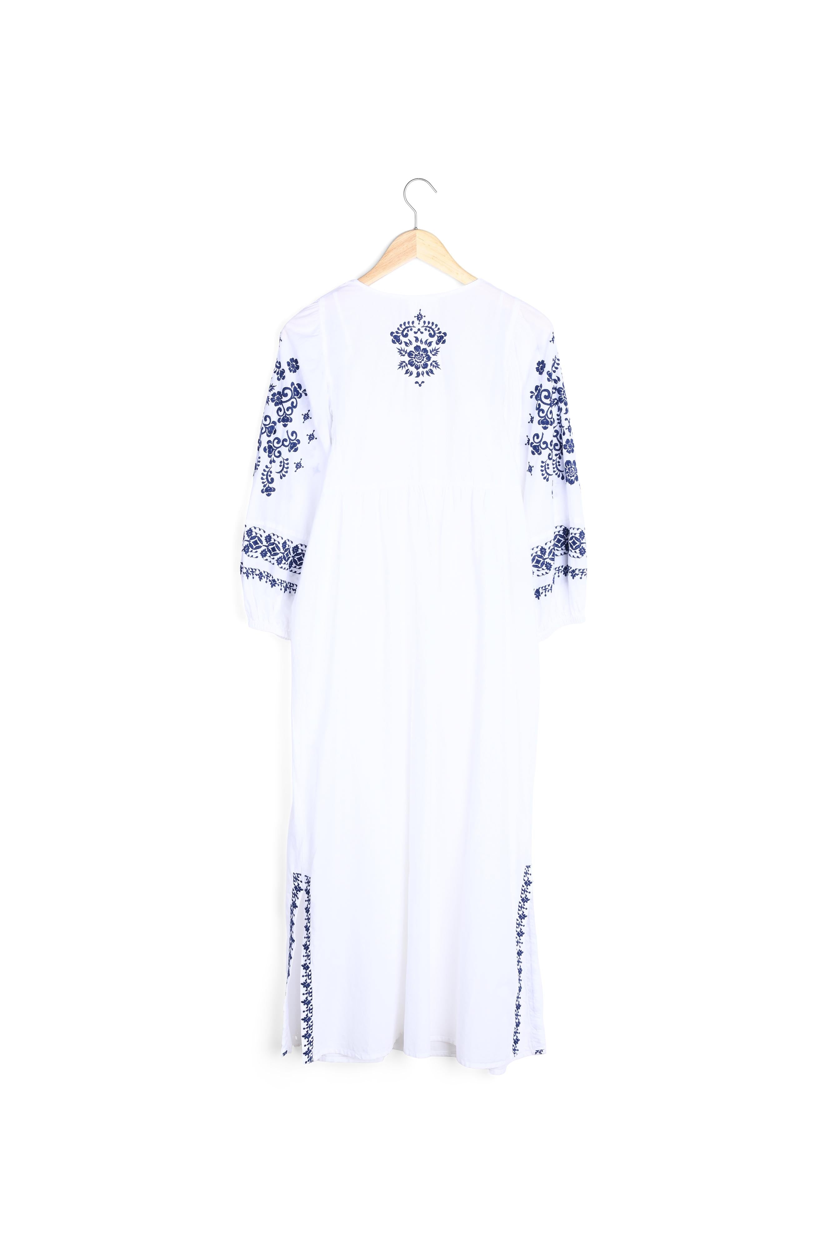 Robe longue brodée blanche Sophie Faume - seconde main