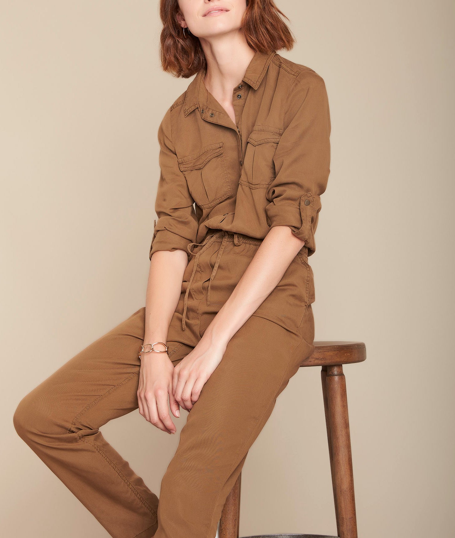 Combinaison terracotta en Tencel ® Irina Faume - seconde main