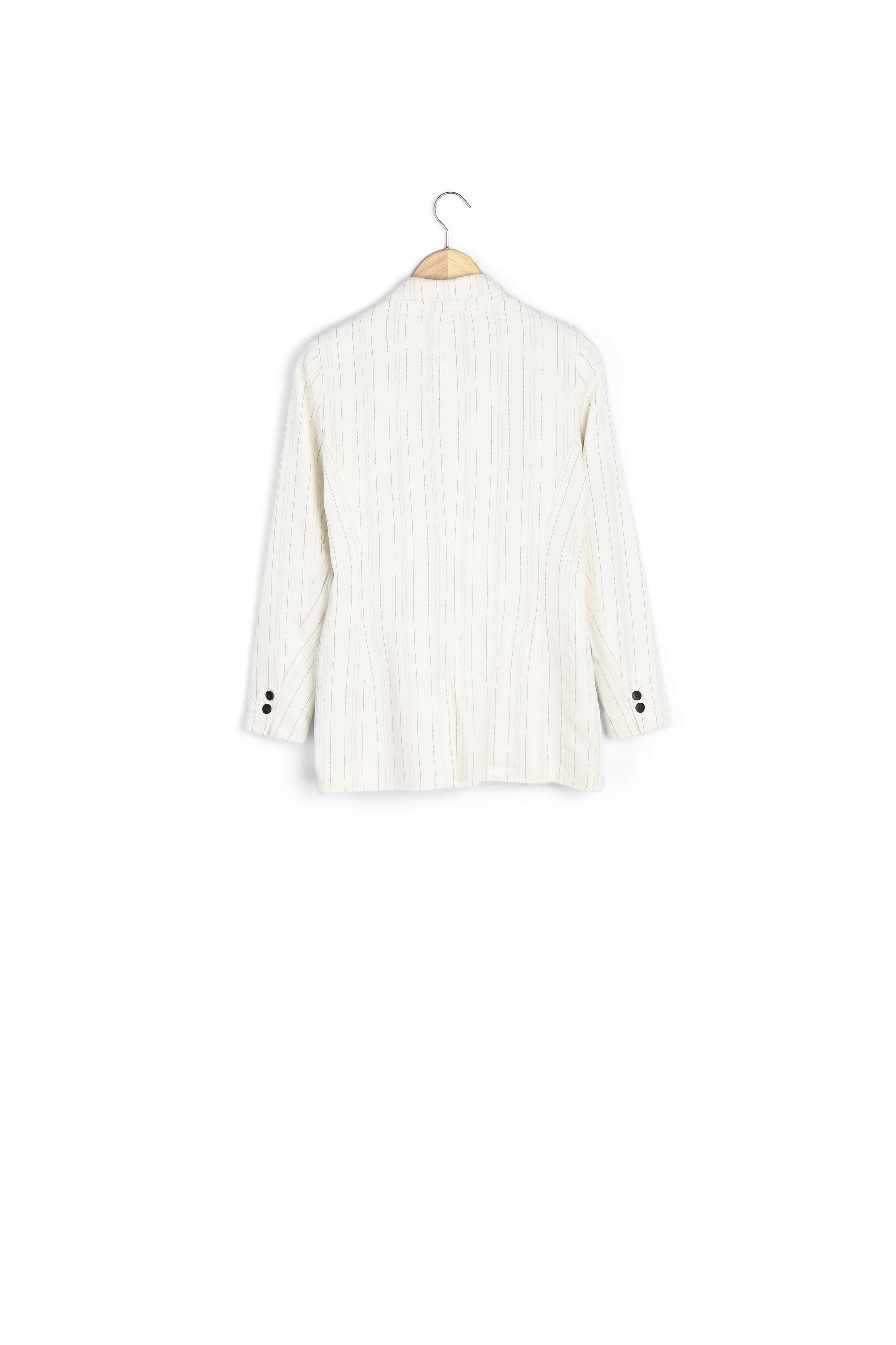 L'iconique veste tailleur Florine en lin et coton crème Faume - seconde main