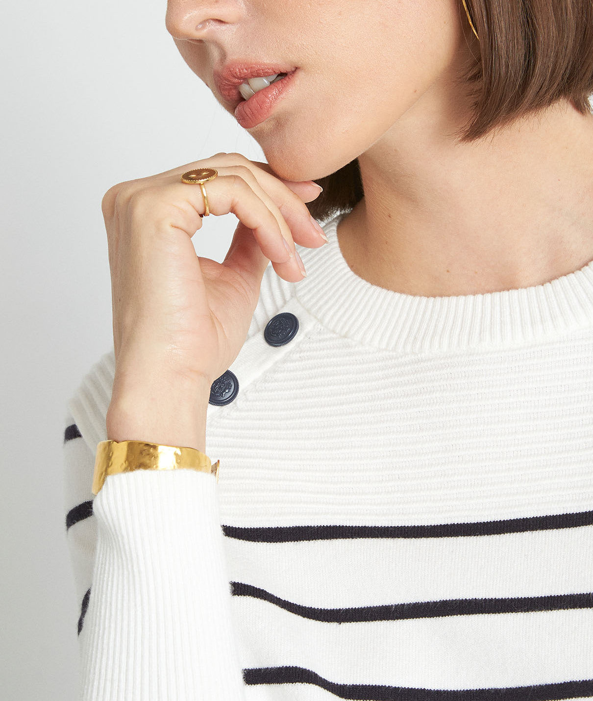 Marinière écrue boutonnée Pacha Faume - seconde main