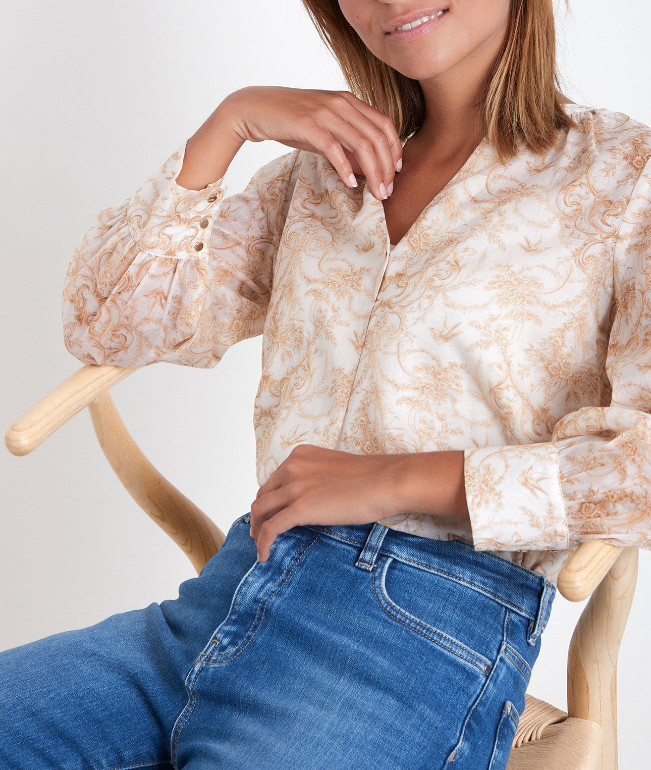 Blouse imprimé cachemire Jabia Faume - seconde main