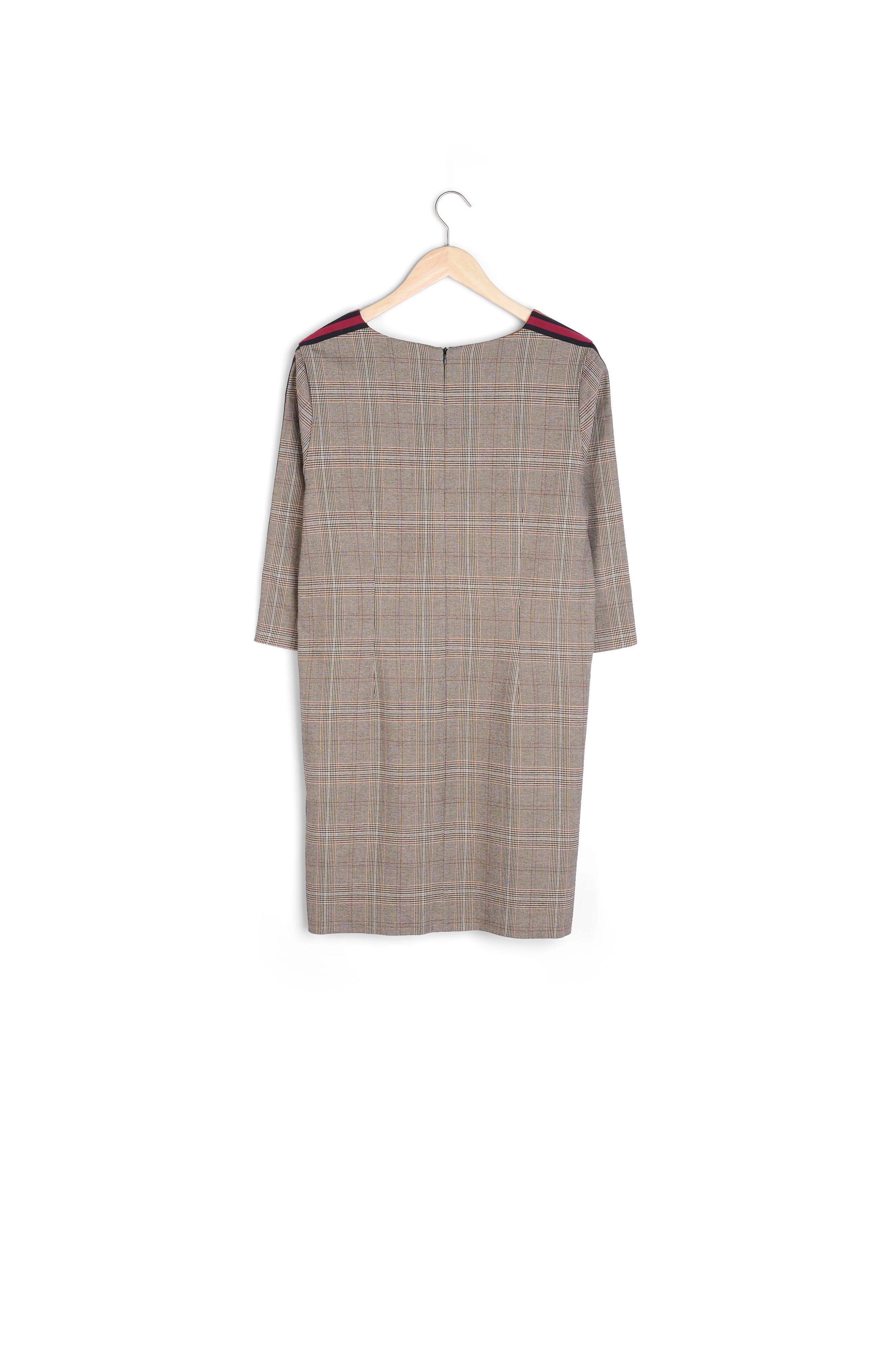 Robe droite jacquard Prince de Galles Ina Faume - seconde main