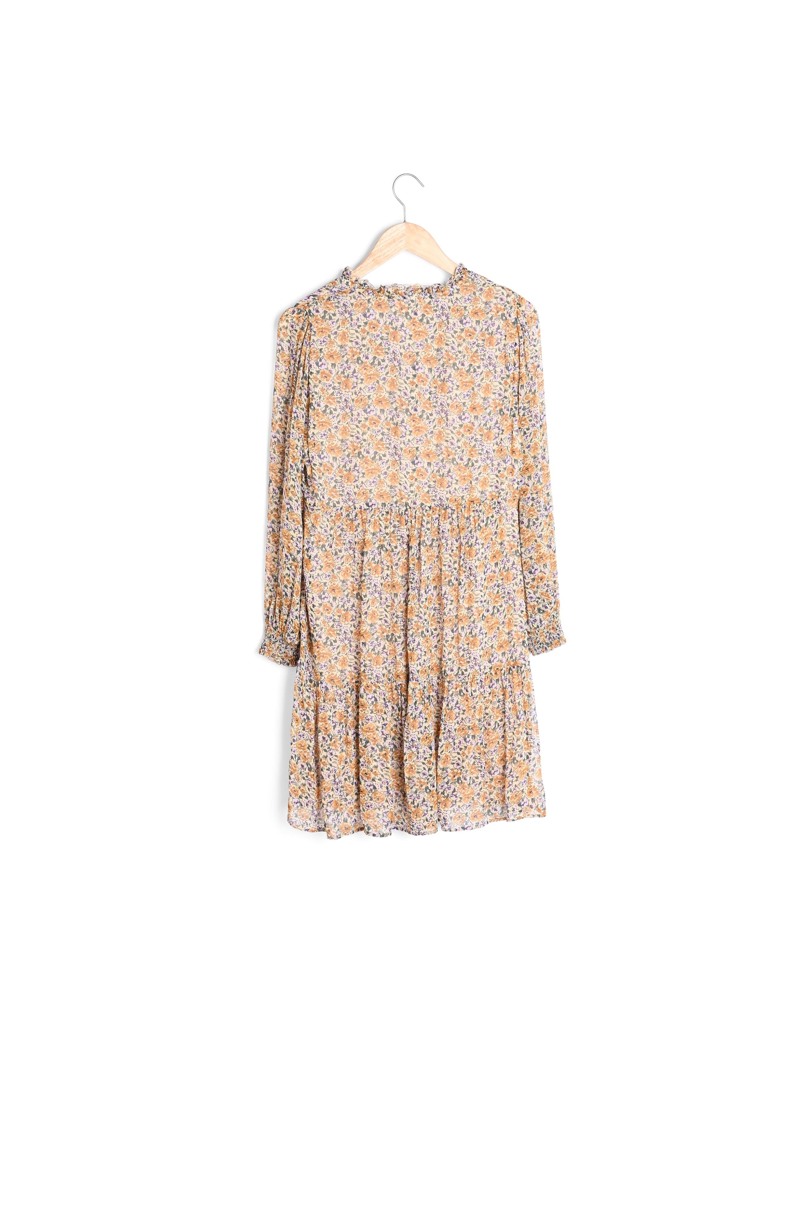 Robe courte imprimée écru Nathy Faume - seconde main