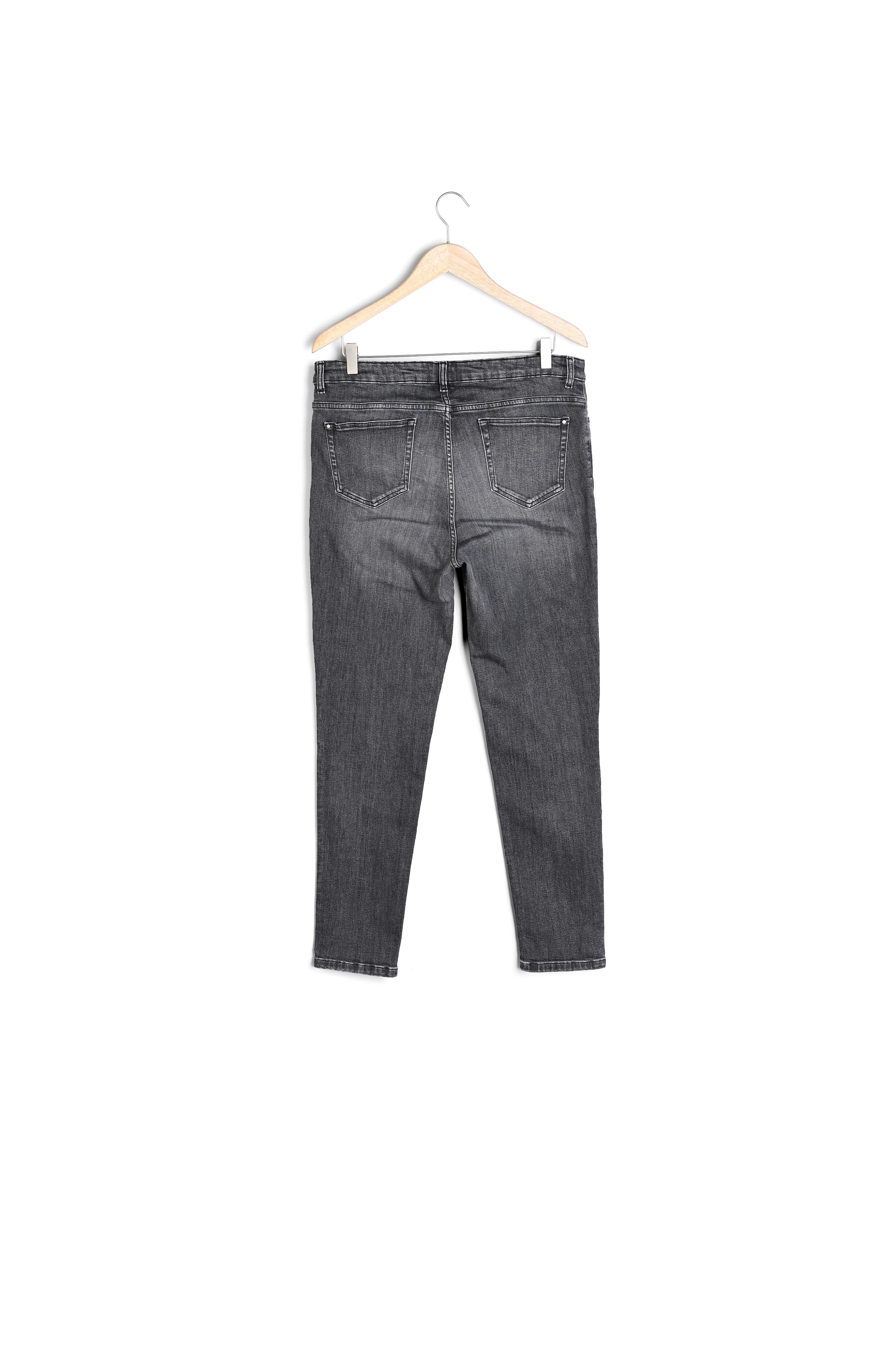 Jean slim en coton organique gris foncé Nara Faume - seconde main