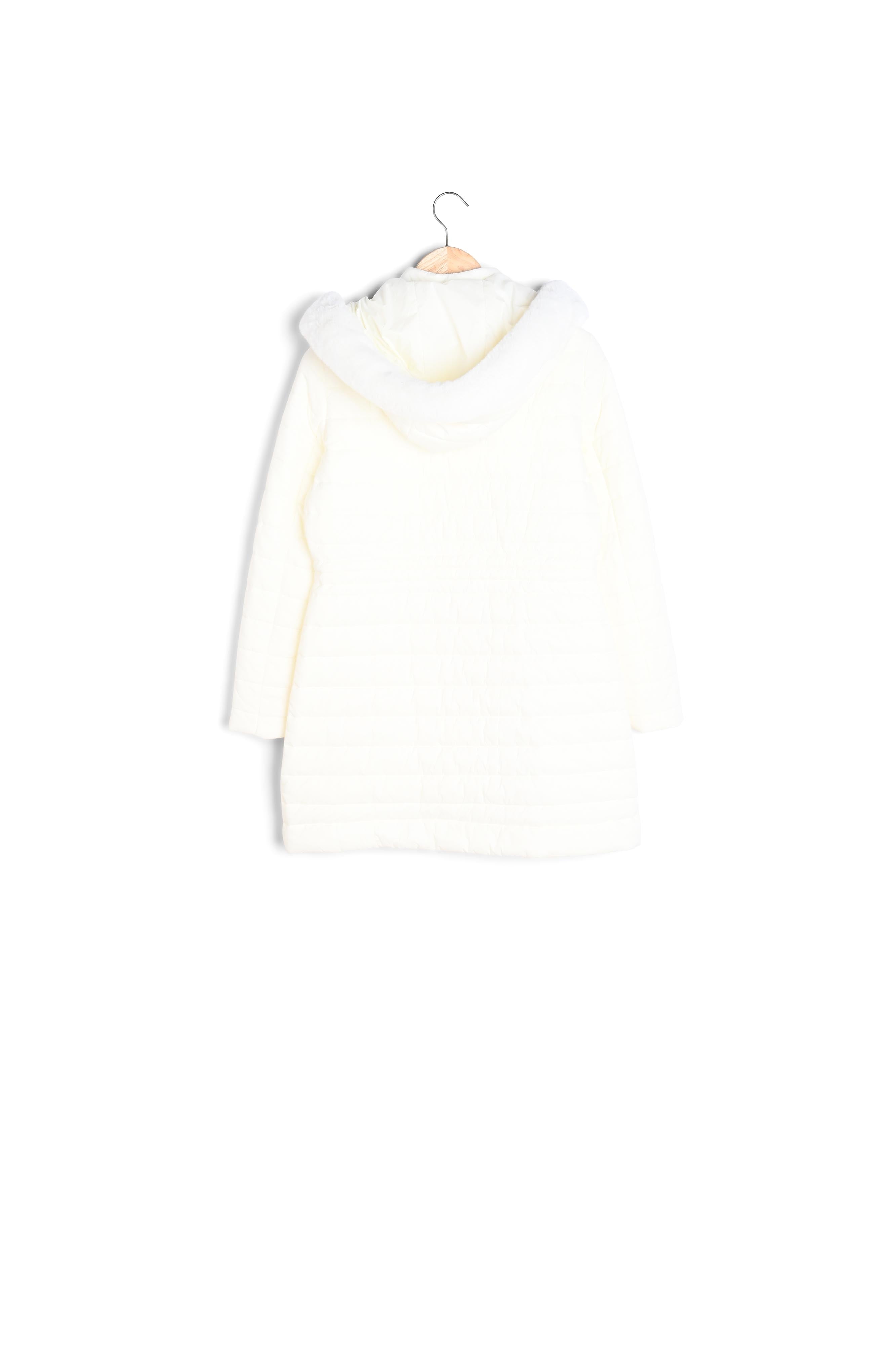 Doudoune longue blanche Leila Faume - seconde main