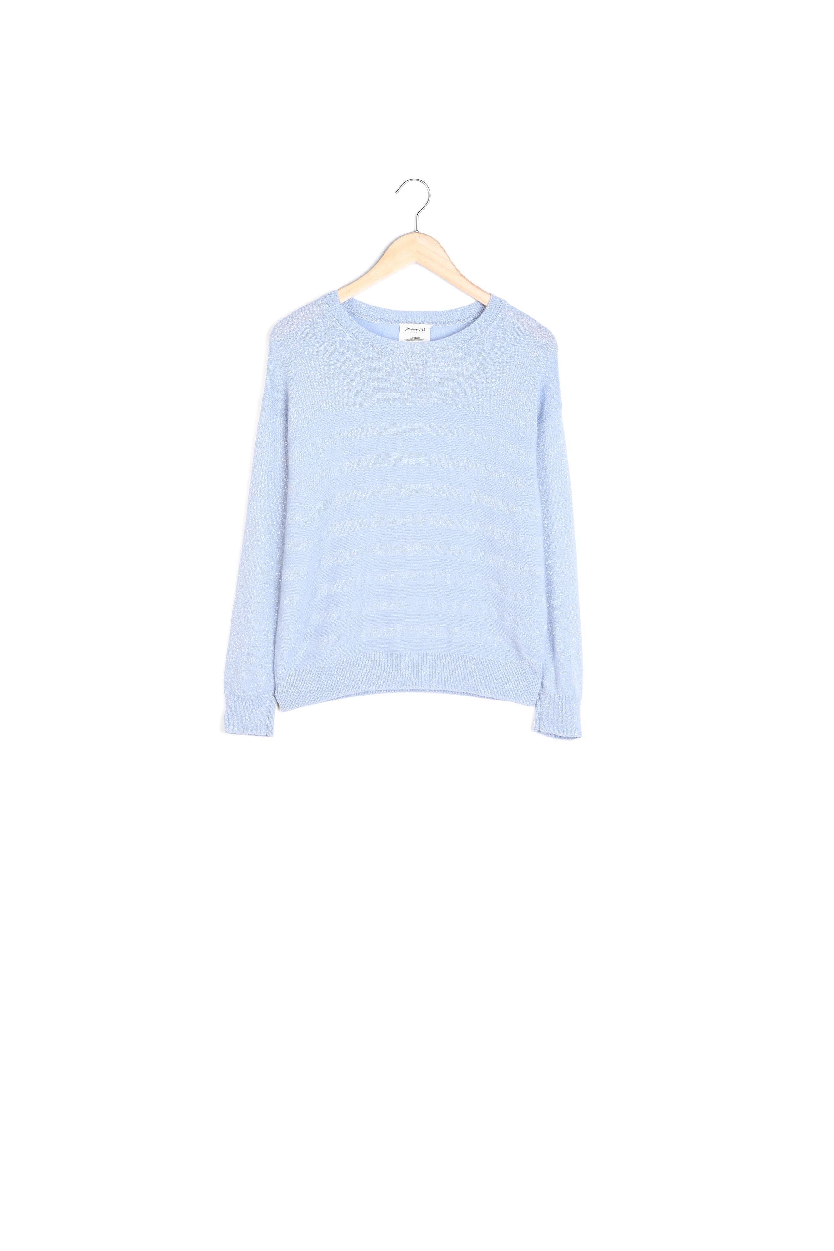 Pull en cachemire recyclé 2 fils bleu ciel Bettany Faume - seconde main